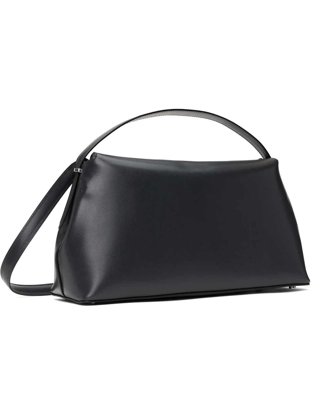 Gray T-Lock Leather Top Handle Bag - 3
