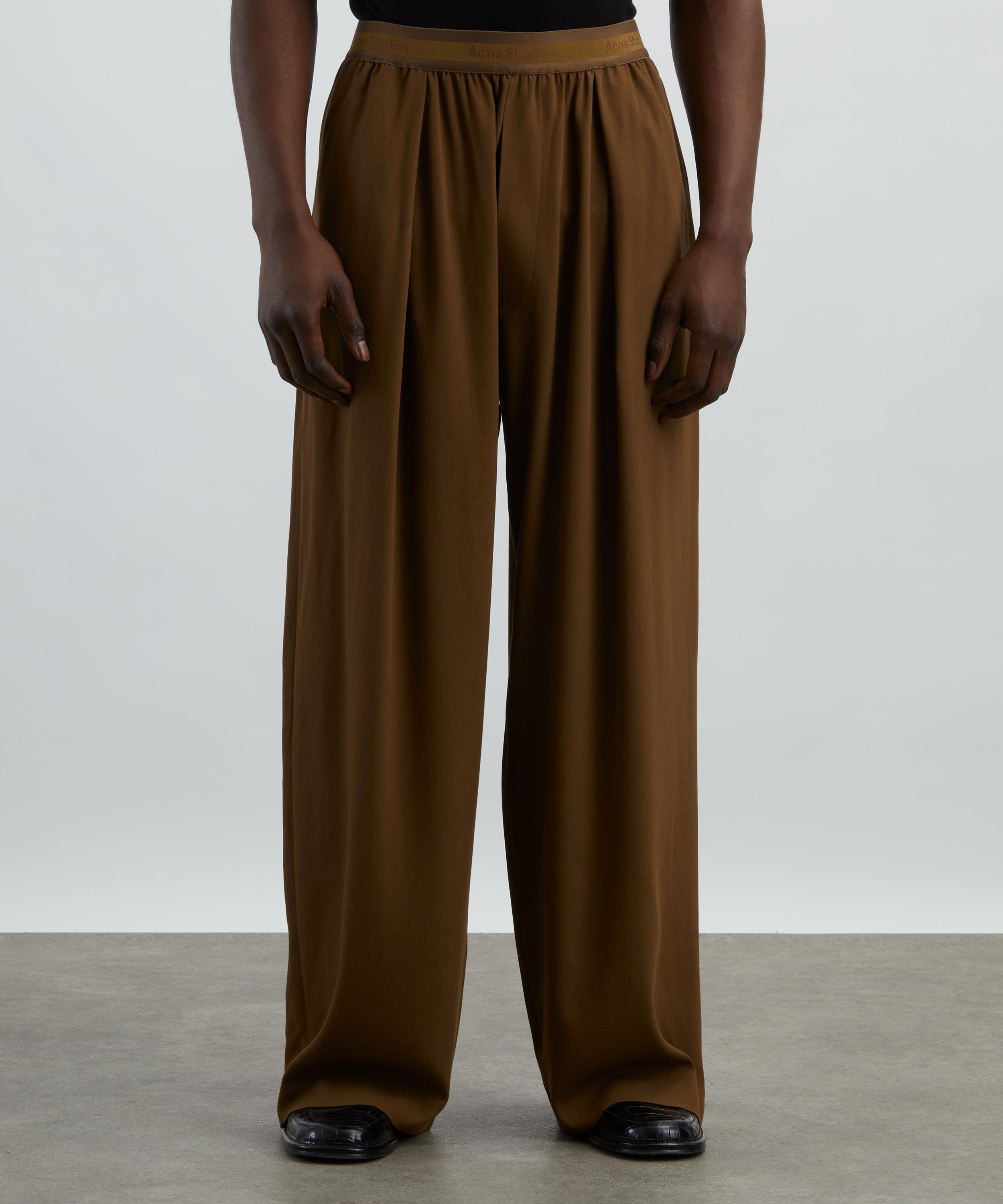 Brown Loose-Fit Logo Trousers - 3