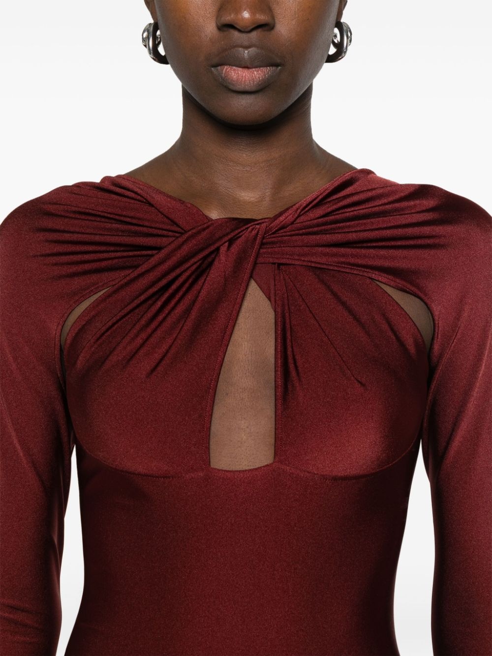 twisted cut-out bodysuit - 5