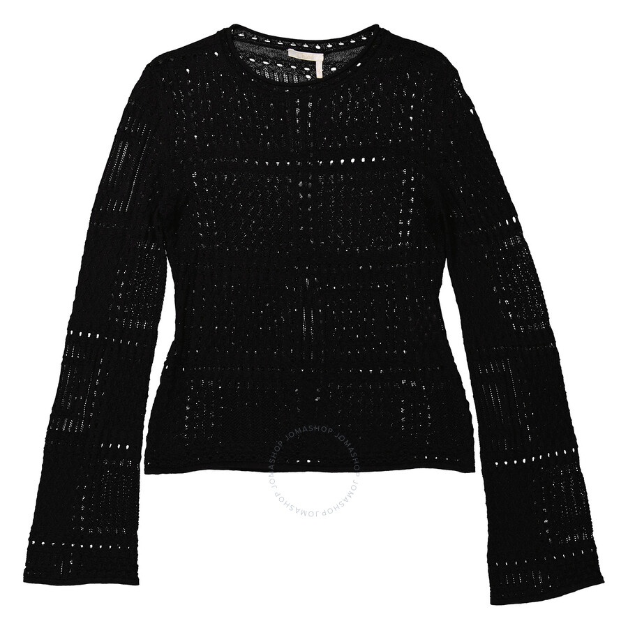 Chloe Ladies Black Knitted Pullover Jumper - 5