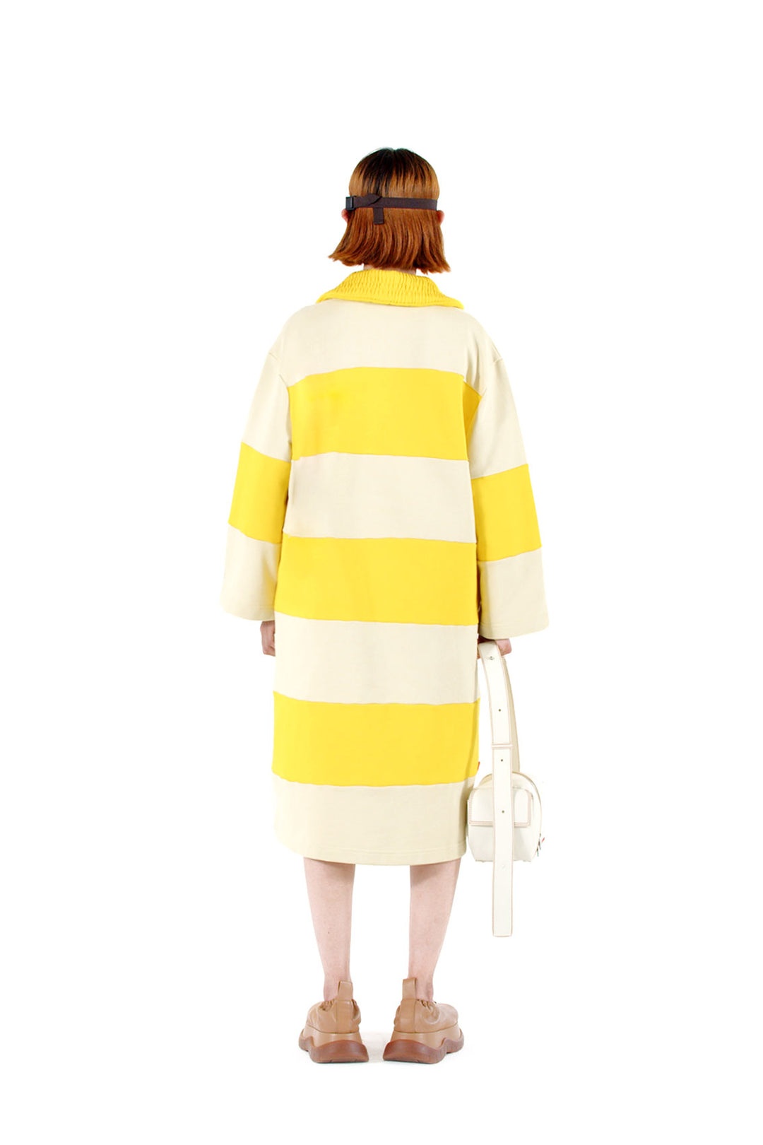 POLO DRESS / bright yellow & beige - 2