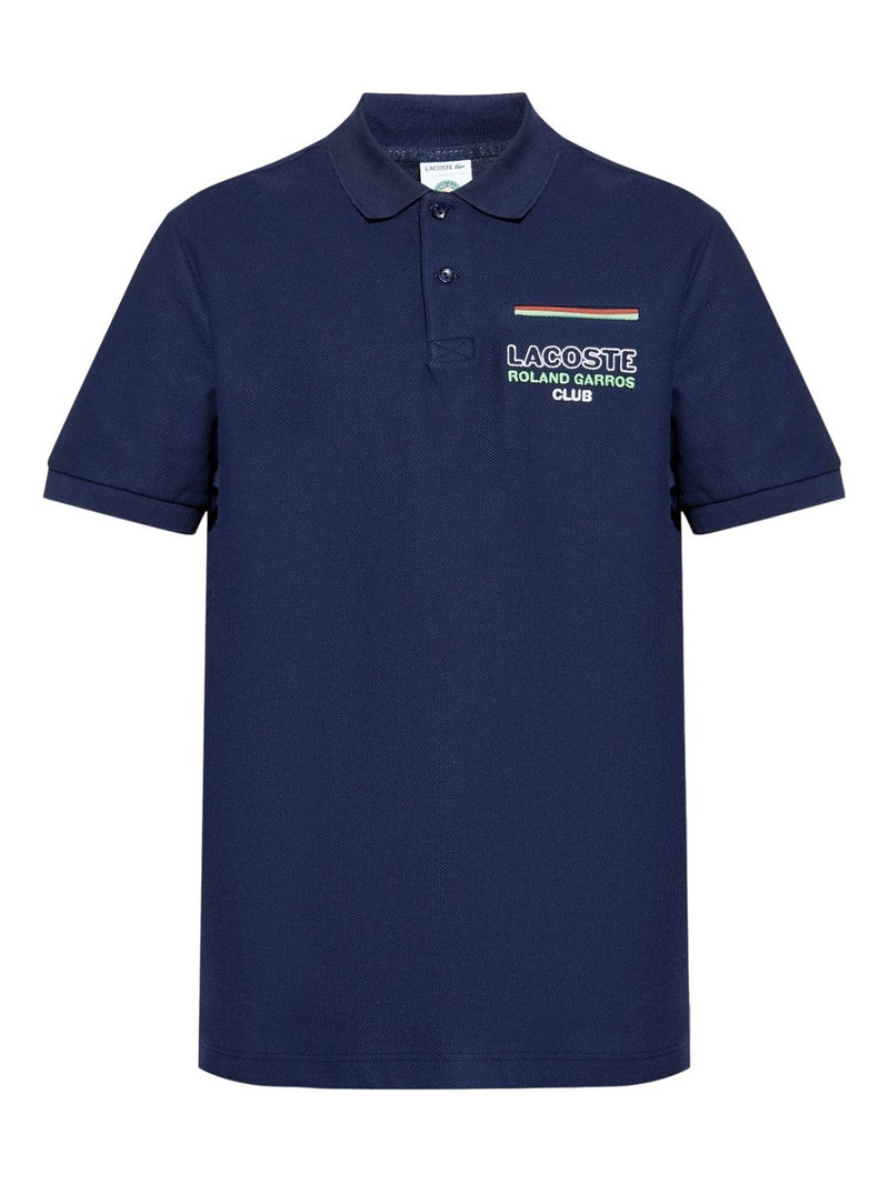 logo-embroidered polo shirt 1