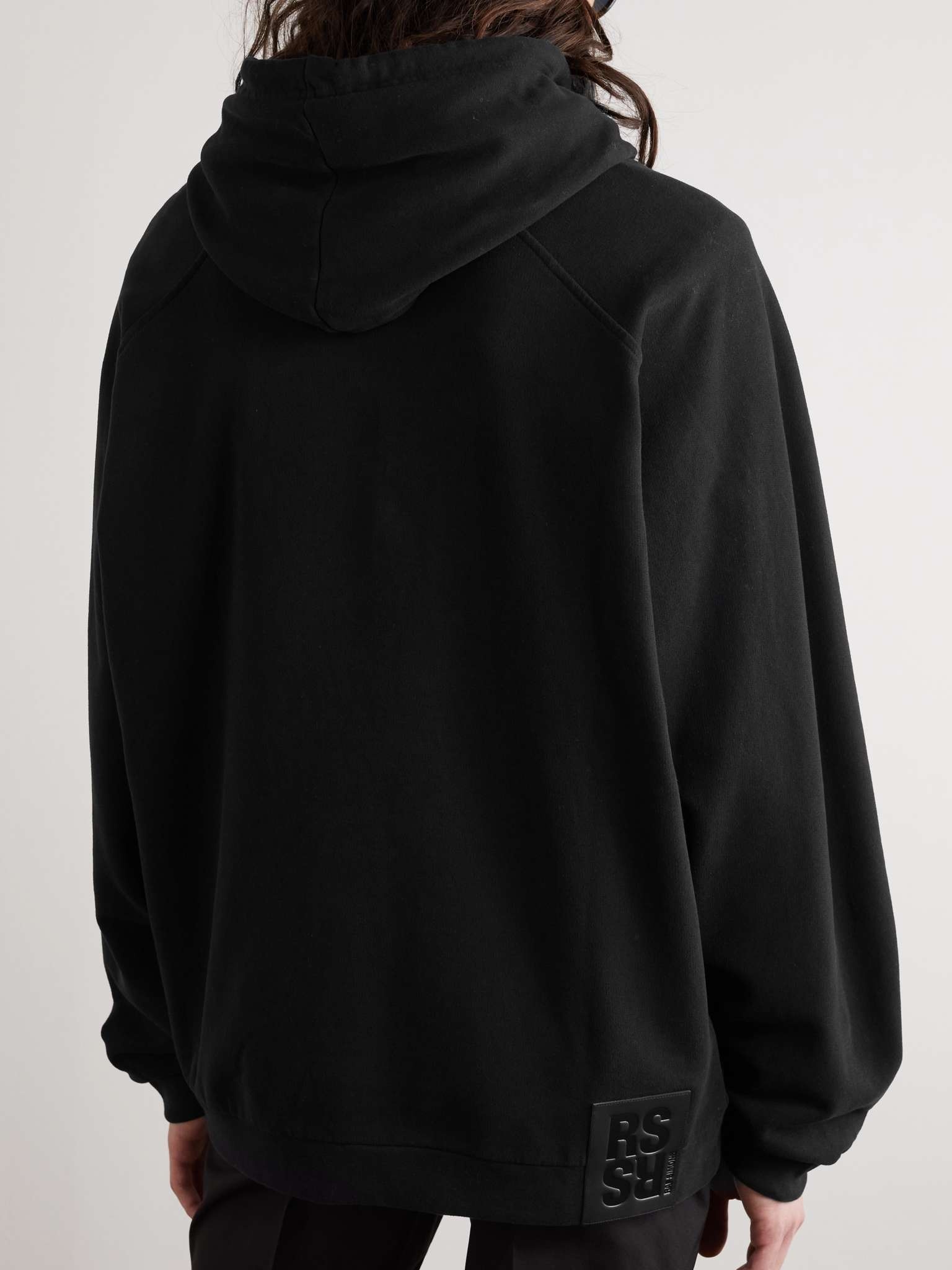 Oversized Logo-Embroidered Cotton-Jersey Hoodie - 3