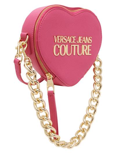 VERSACE JEANS COUTURE Pink Heart Lock Crossbody Bag outlook
