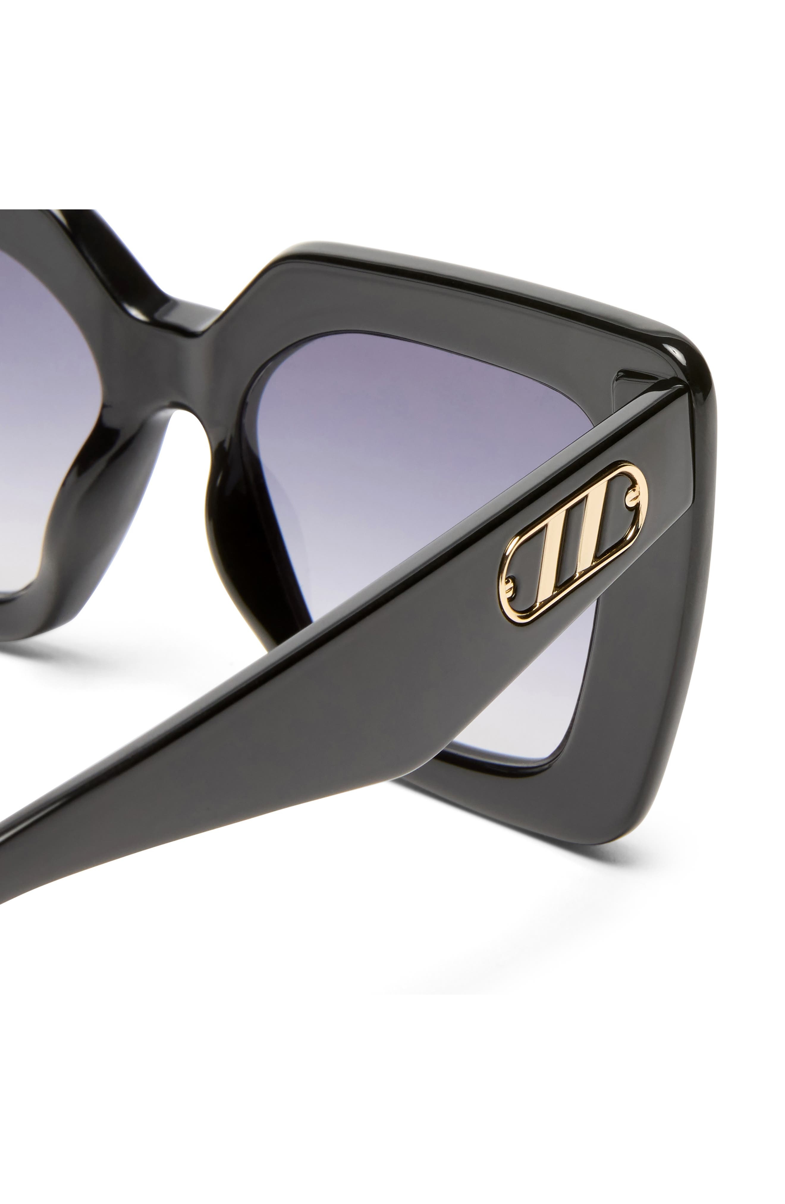 Le Specs Unimaginable 52mm Square Sunglasses in Black/smoke Grad at Nordstrom - 4