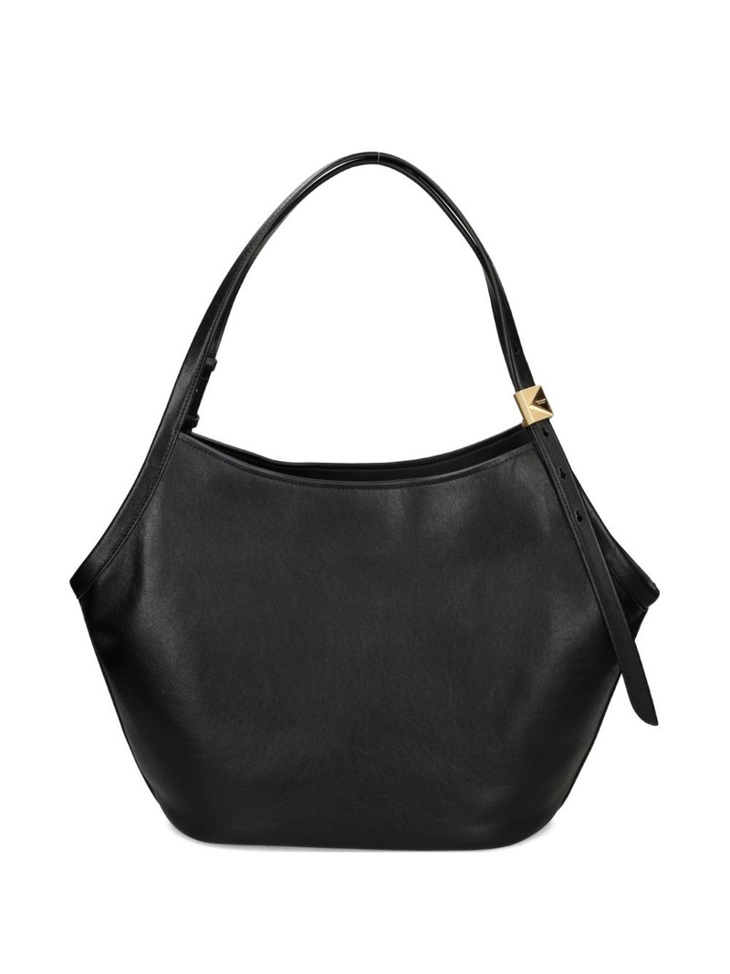 Deco Tulip leather belt tote bag 1