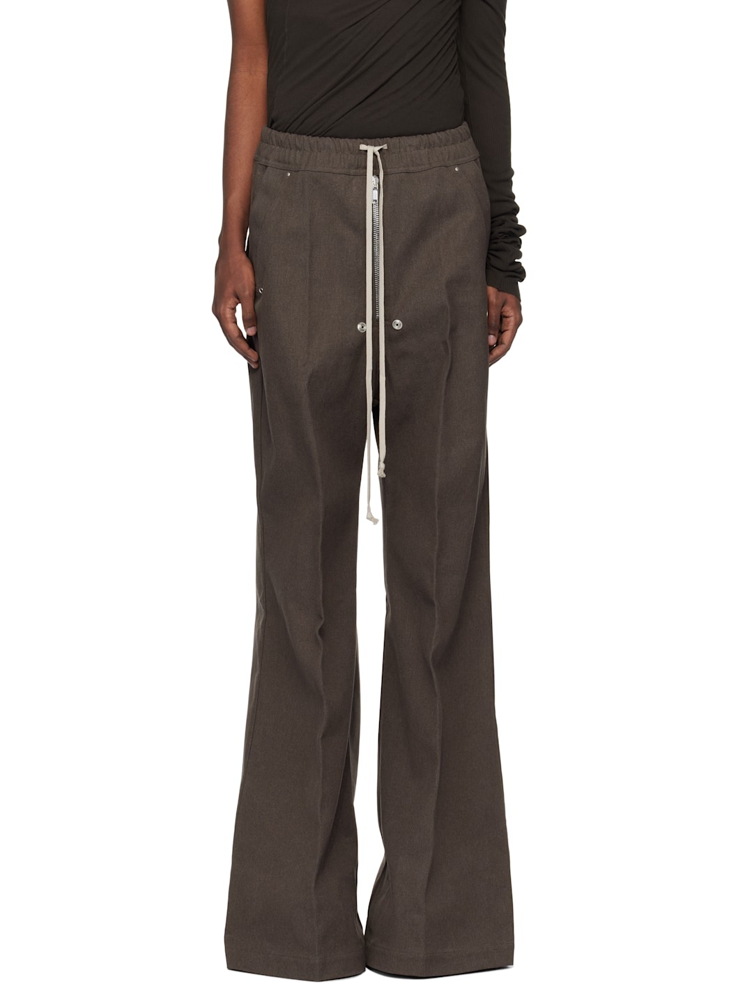 Brown Porterville Wide Bela Trousers - 1