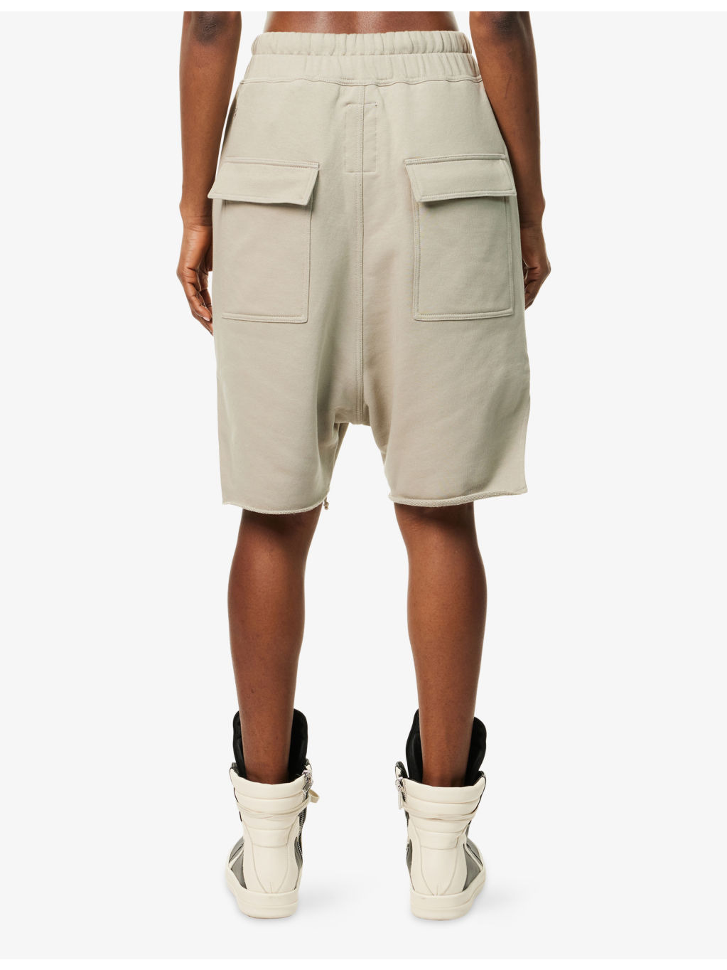Rick Owens X Champion Beveled Logo-Embroidery Cotton-Jersey Shorts - 4