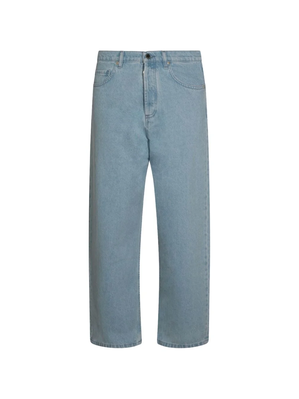 logo-patch wide-leg jeans - 1