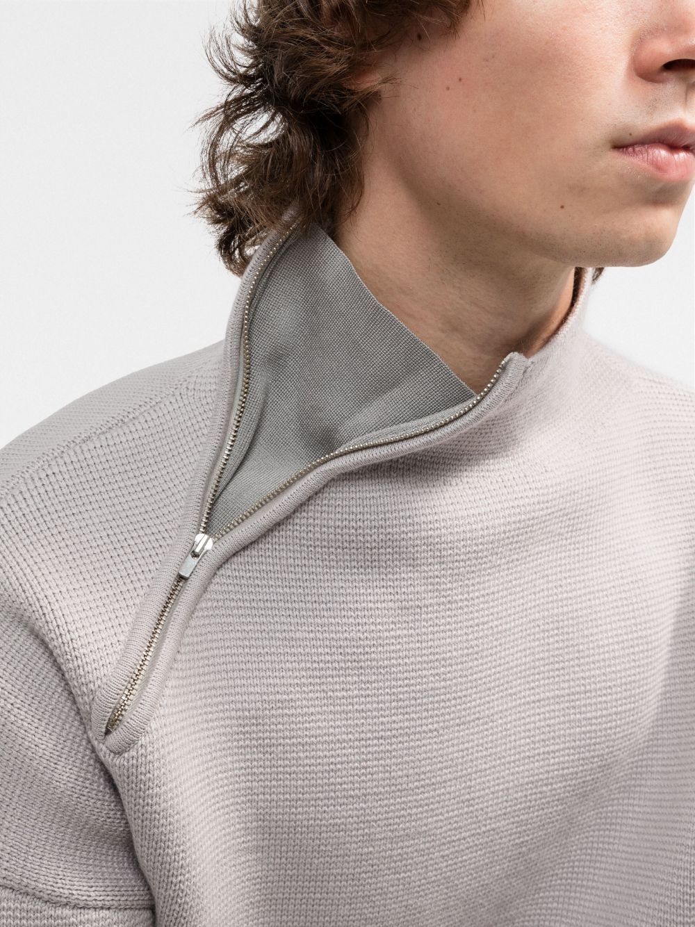 zip-detail funnel-neck jumper - 5