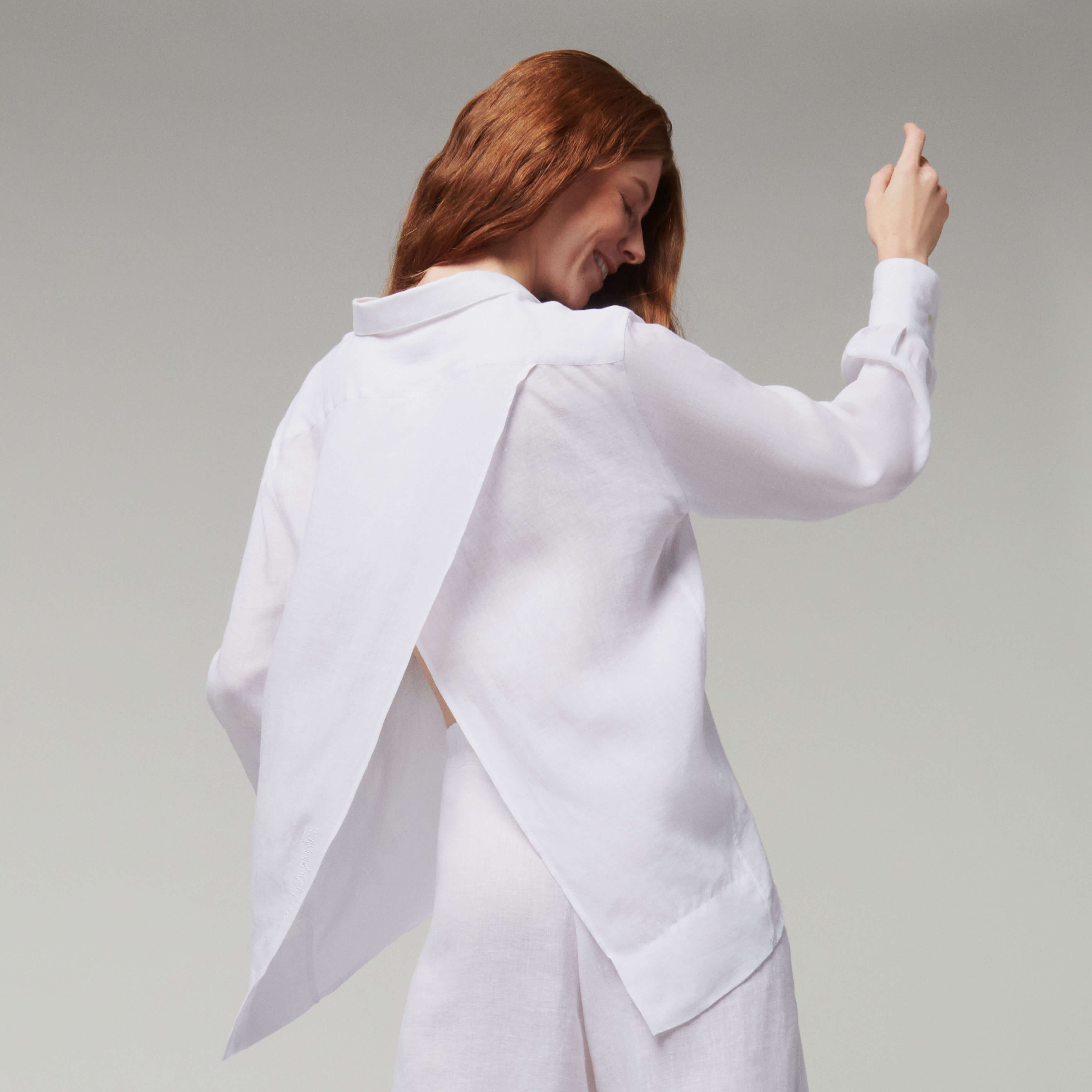 Women Solid Linen Shirt- Vilebrequin x Angelo Tarlazzi - 4