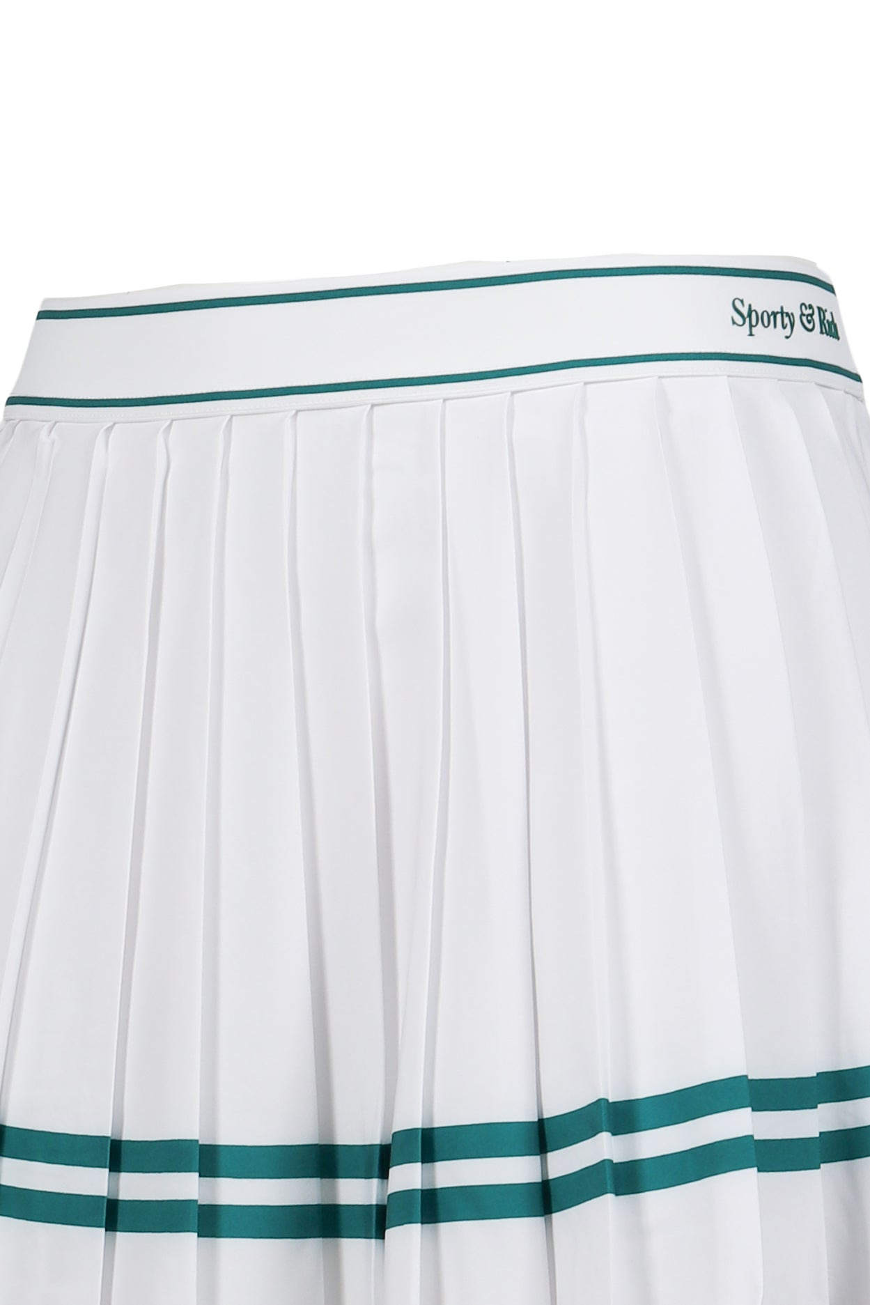 ITALIC LOGO PLEATED SKIRT / WHT ALPINE - 4