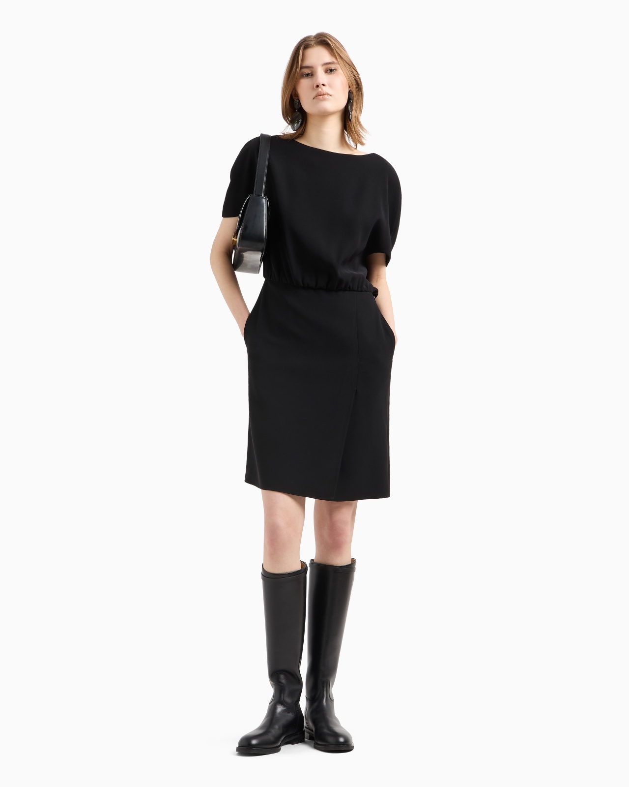 TECHNICAL CADY DRESS WITH BATWING SLEEVES - 2