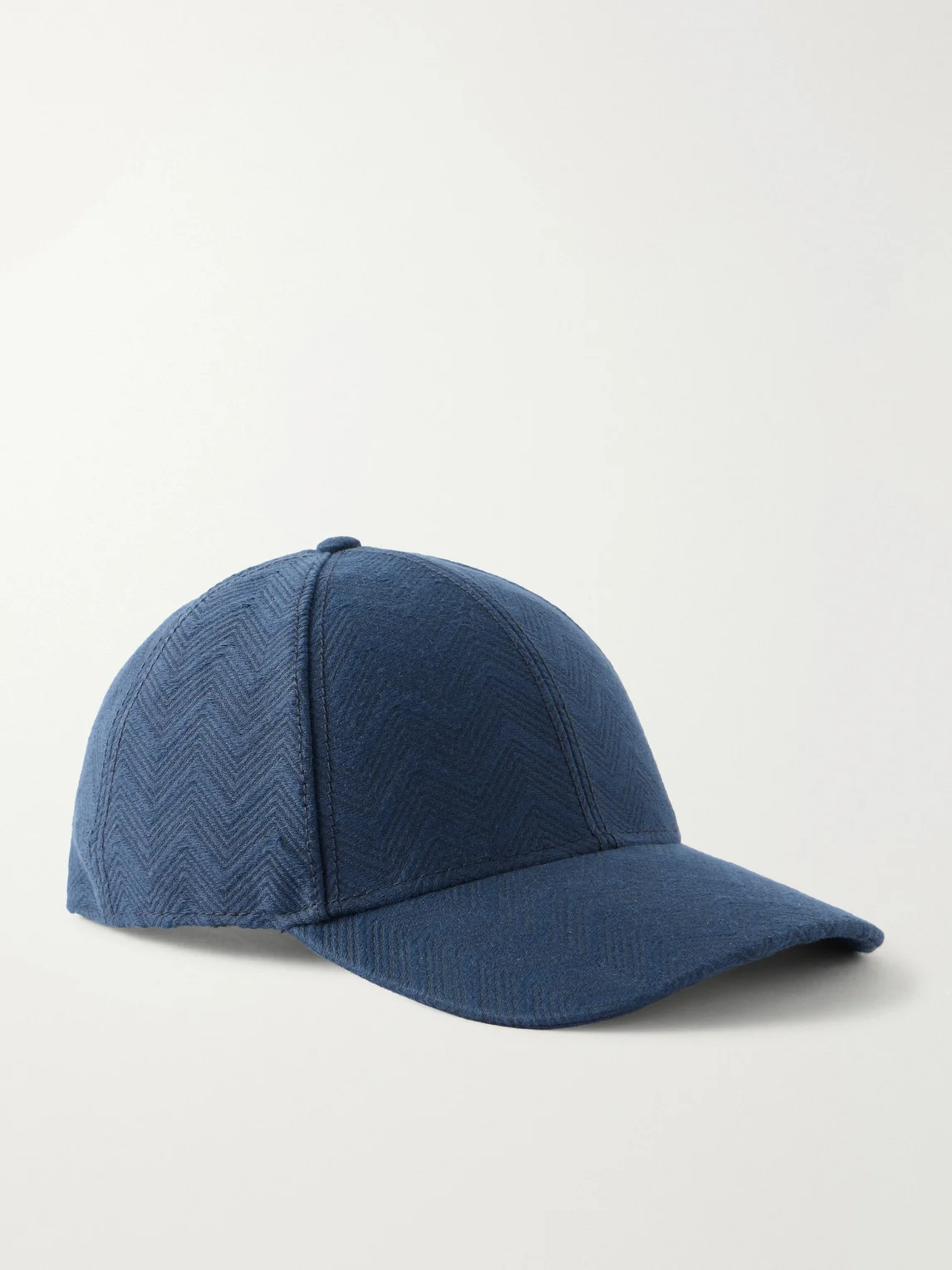Striped Jacquard-Knit Cotton Baseball Cap - 1