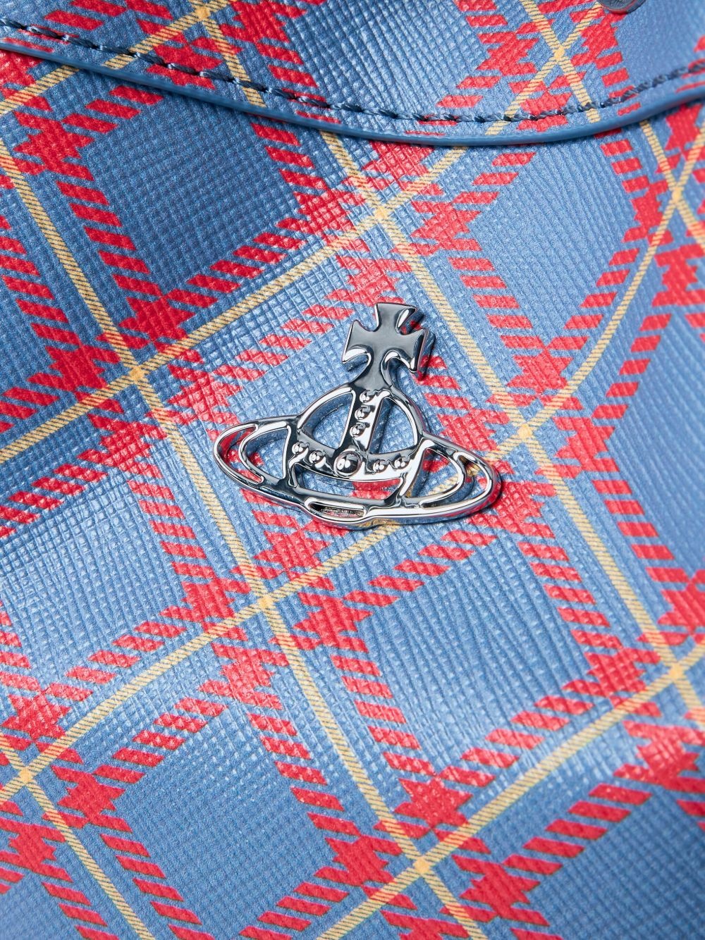 tartan-check bucket bag - 4