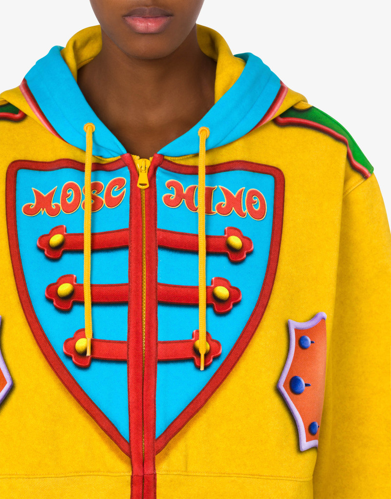 TROMPE L'ŒIL COTTON CROPPED SWEATSHIRT 4