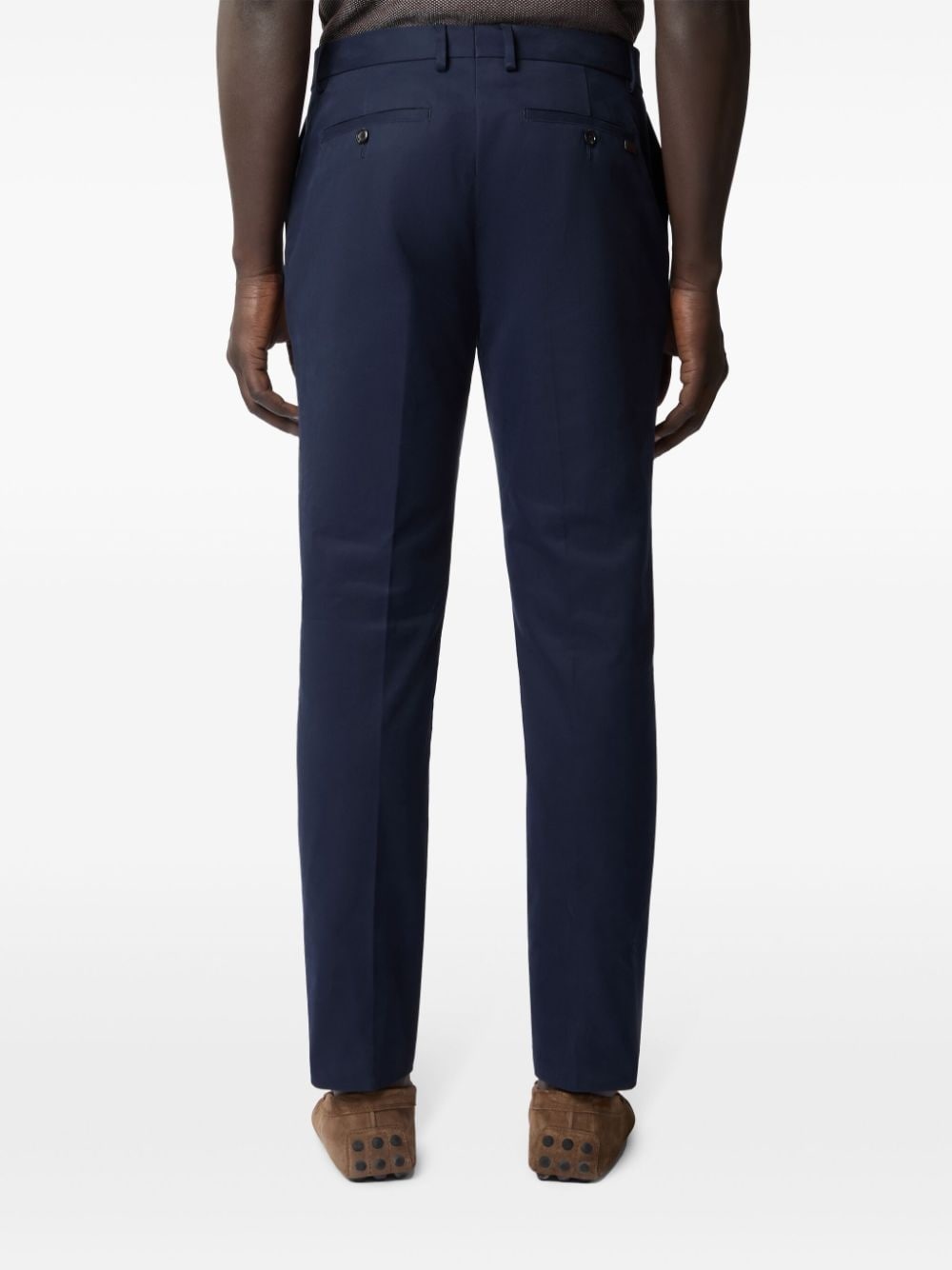 straight-leg cotton trousers - 3