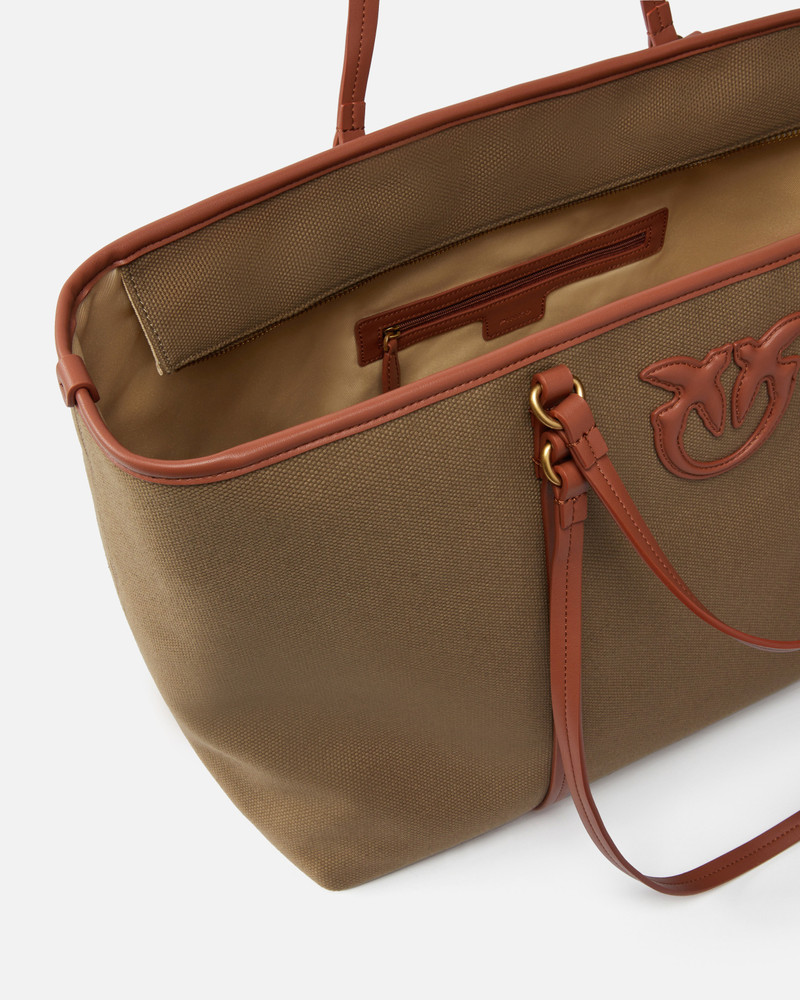 MAXI SHOPPER BAG IN RECYCLED CANVAS WITH DOUBLE HANDLES 4