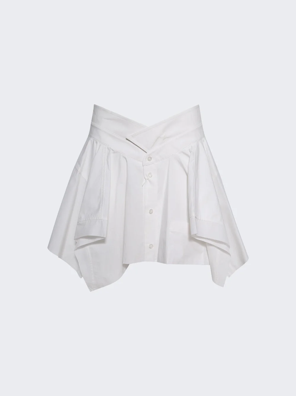 Cut Off Skirt White - 1