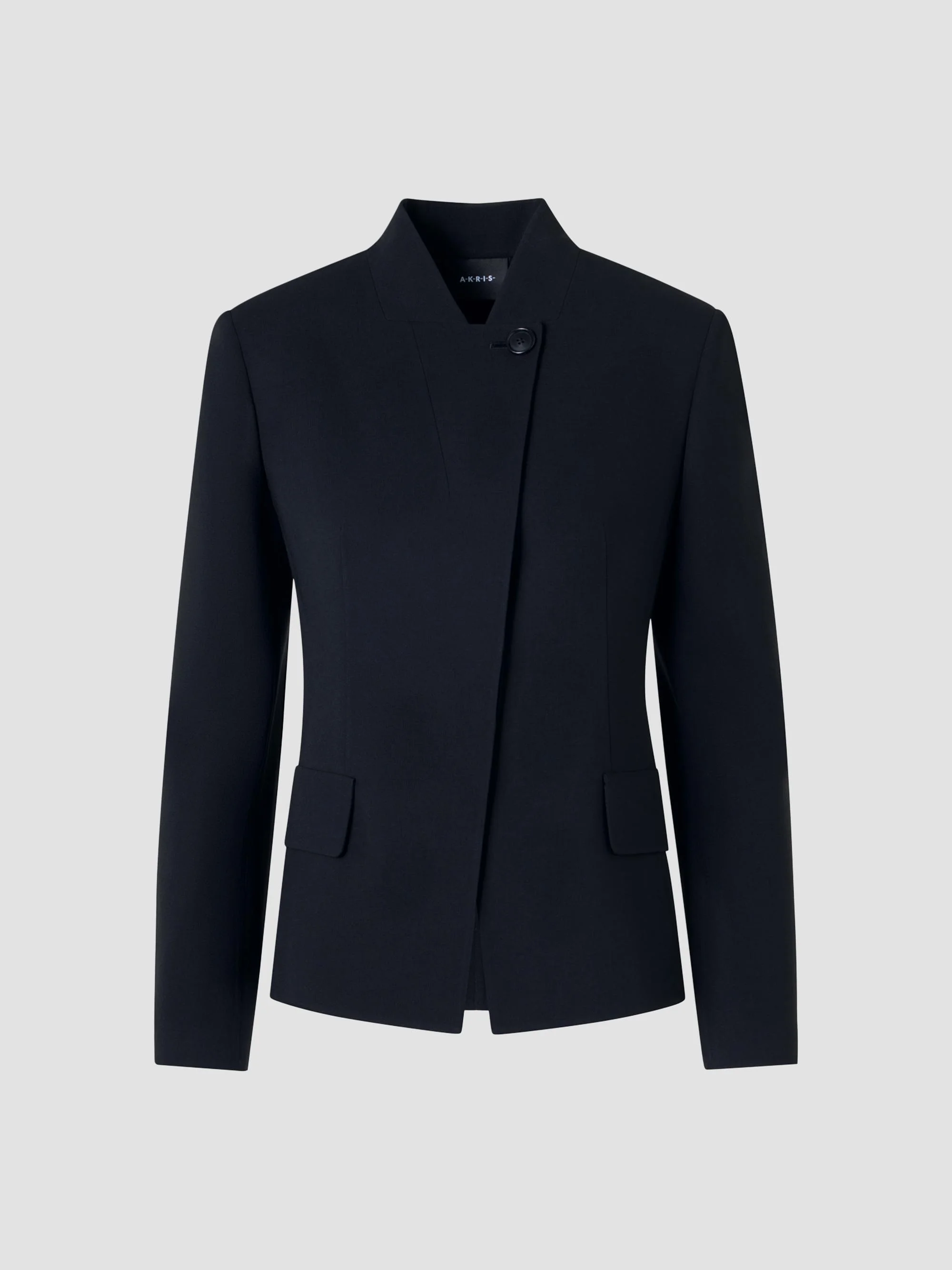 Women's Kay Wool-Blend Stand-Collar Jacket - Black - 1