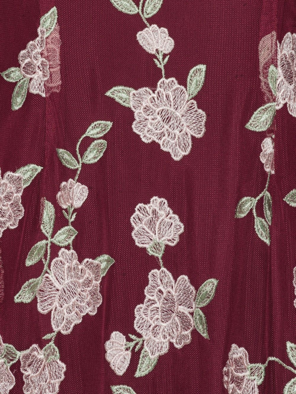floral-embroidered sleeveless maxi dress - 5