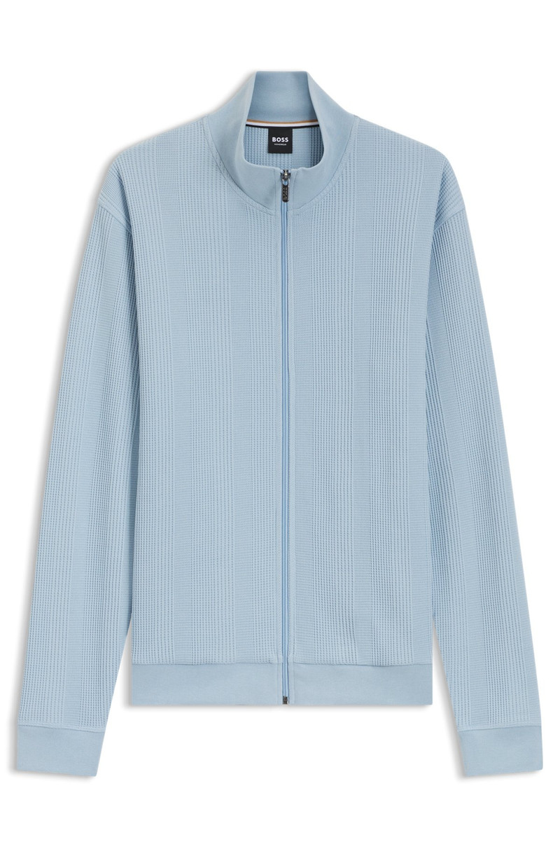 COTTON-BLEND JACKET WITH WAFFLE STRUCTURE 1