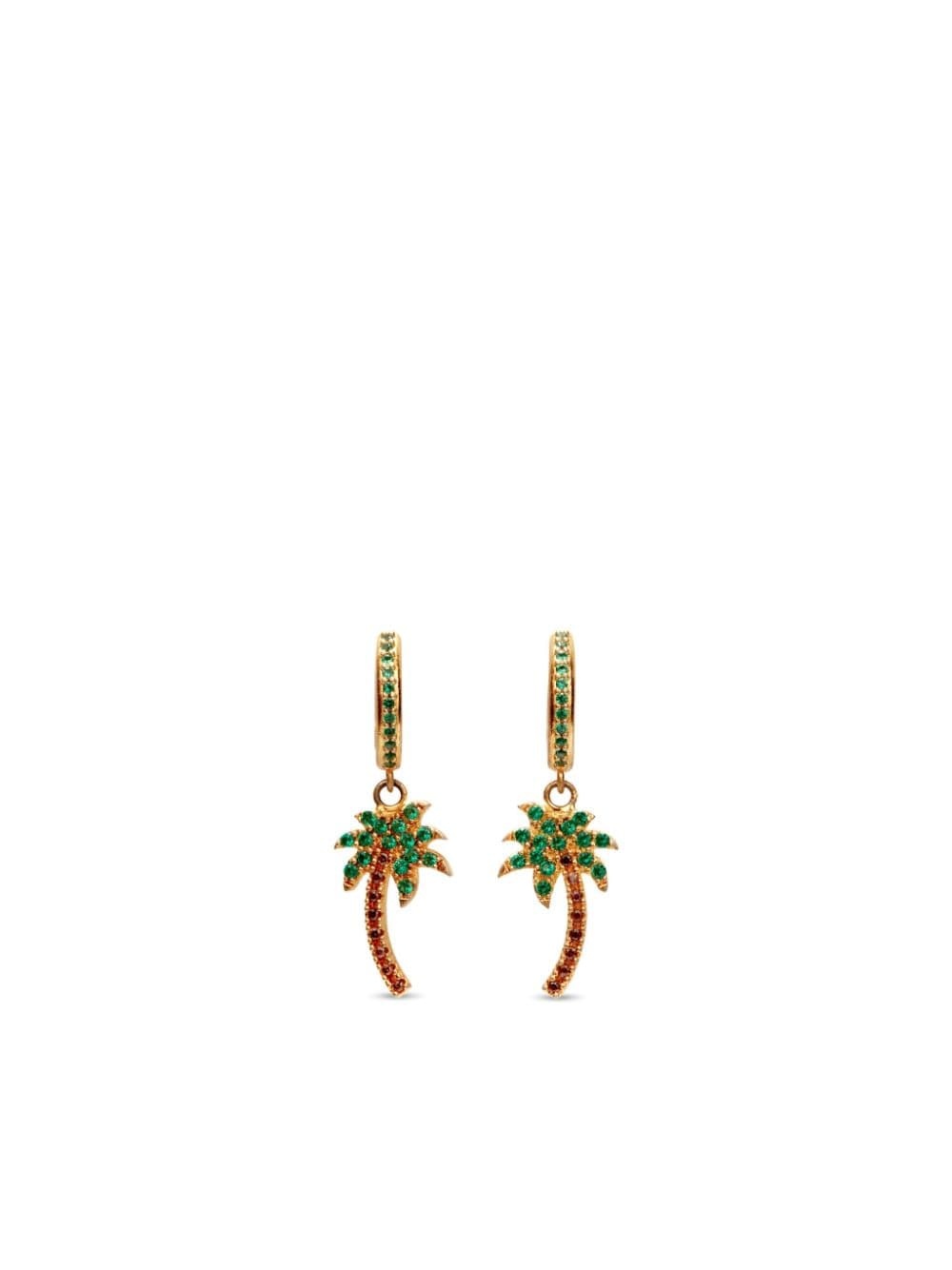 palm tree hoop earrings - 1