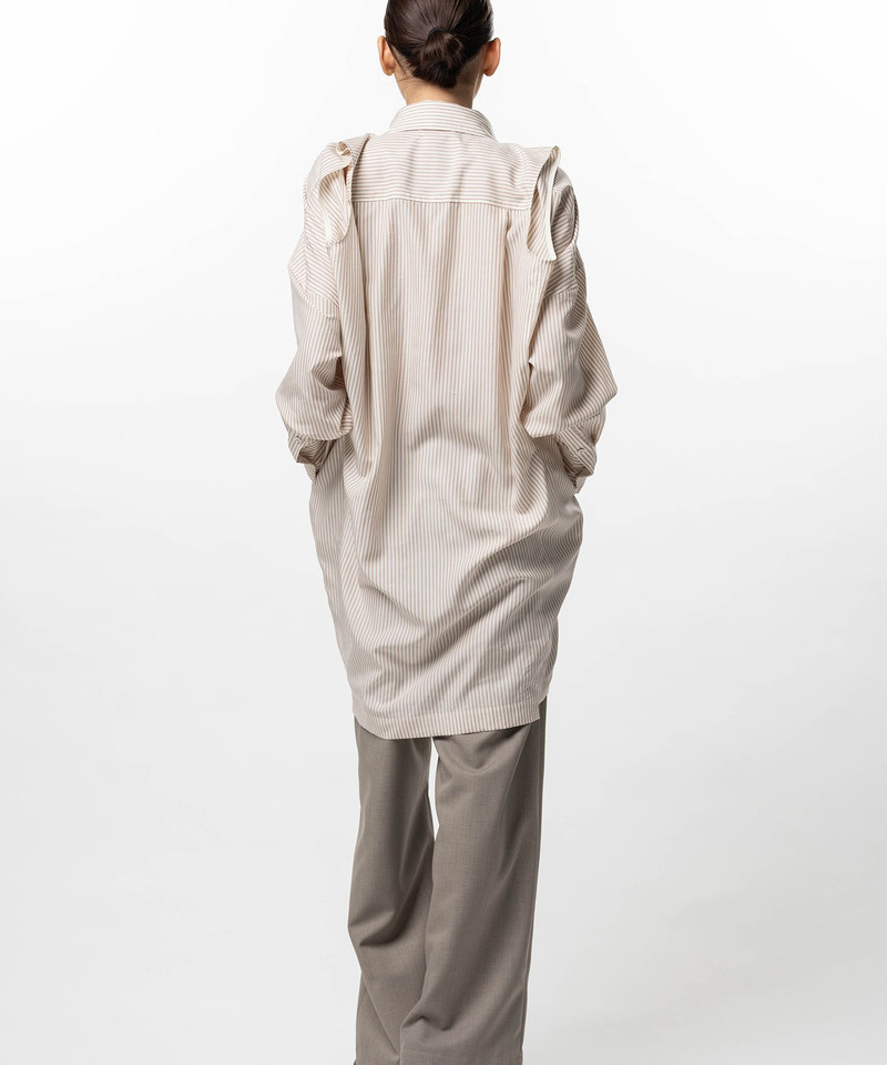 Vest Combined Stripe Shirt Dress 16
