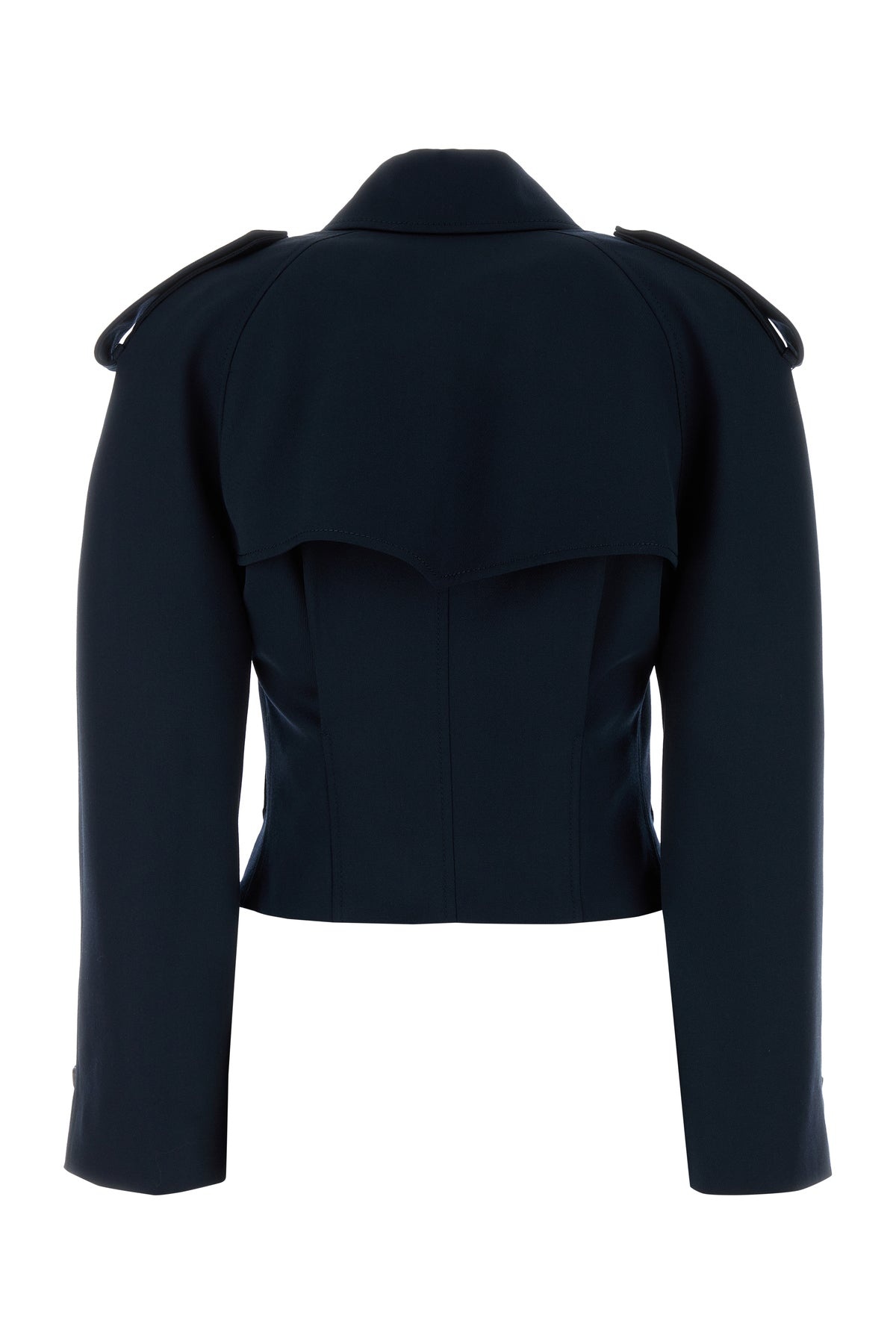 Midnight blue wool trench coat - 2