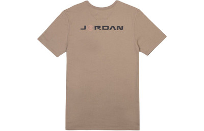 Jordan Air Jordan x CLOT Crossover Logo Printing Sports Short Sleeve Asia Edition Khaki AV6261-202 outlook