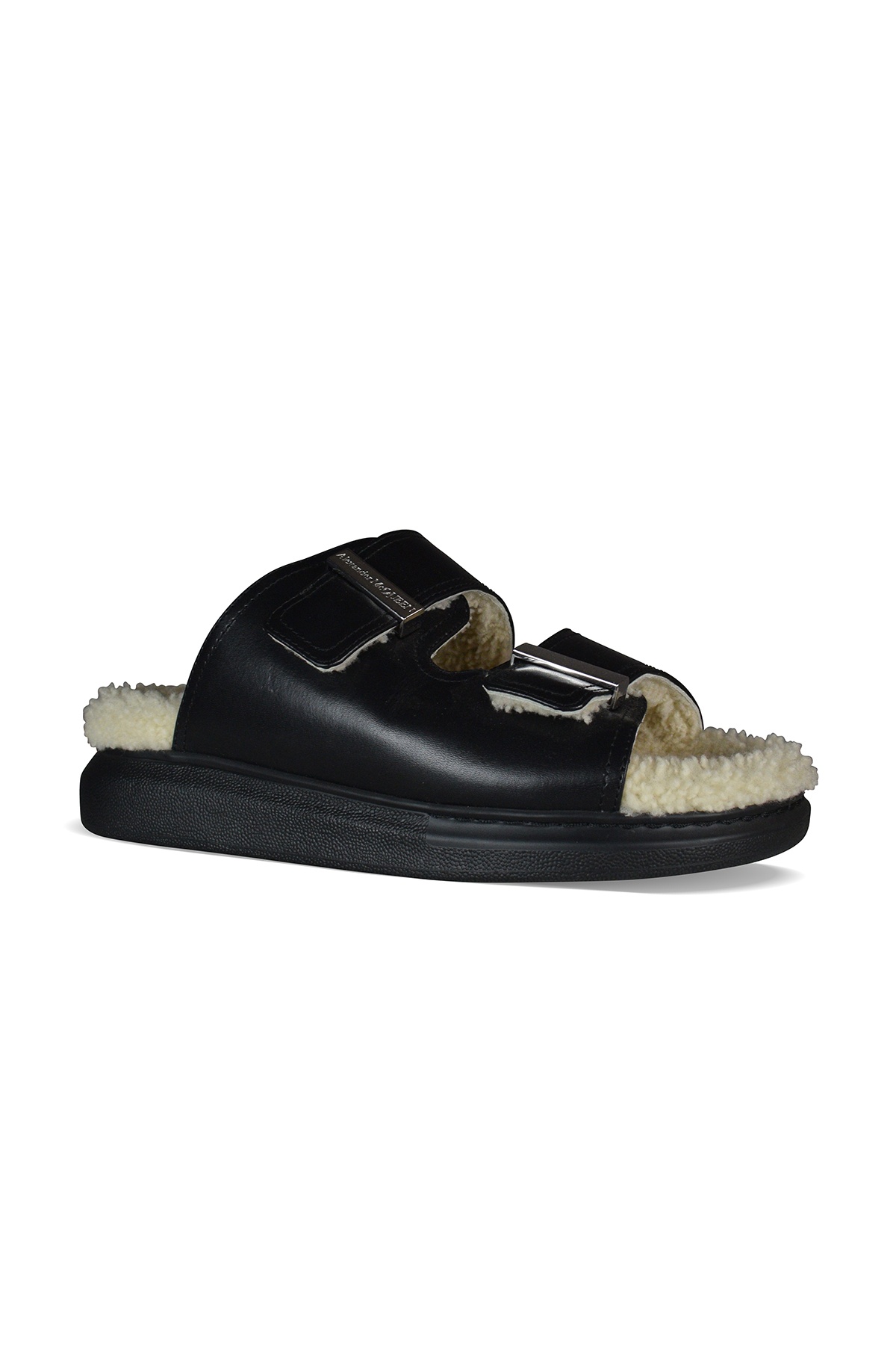 Shearling-lined slides - 3