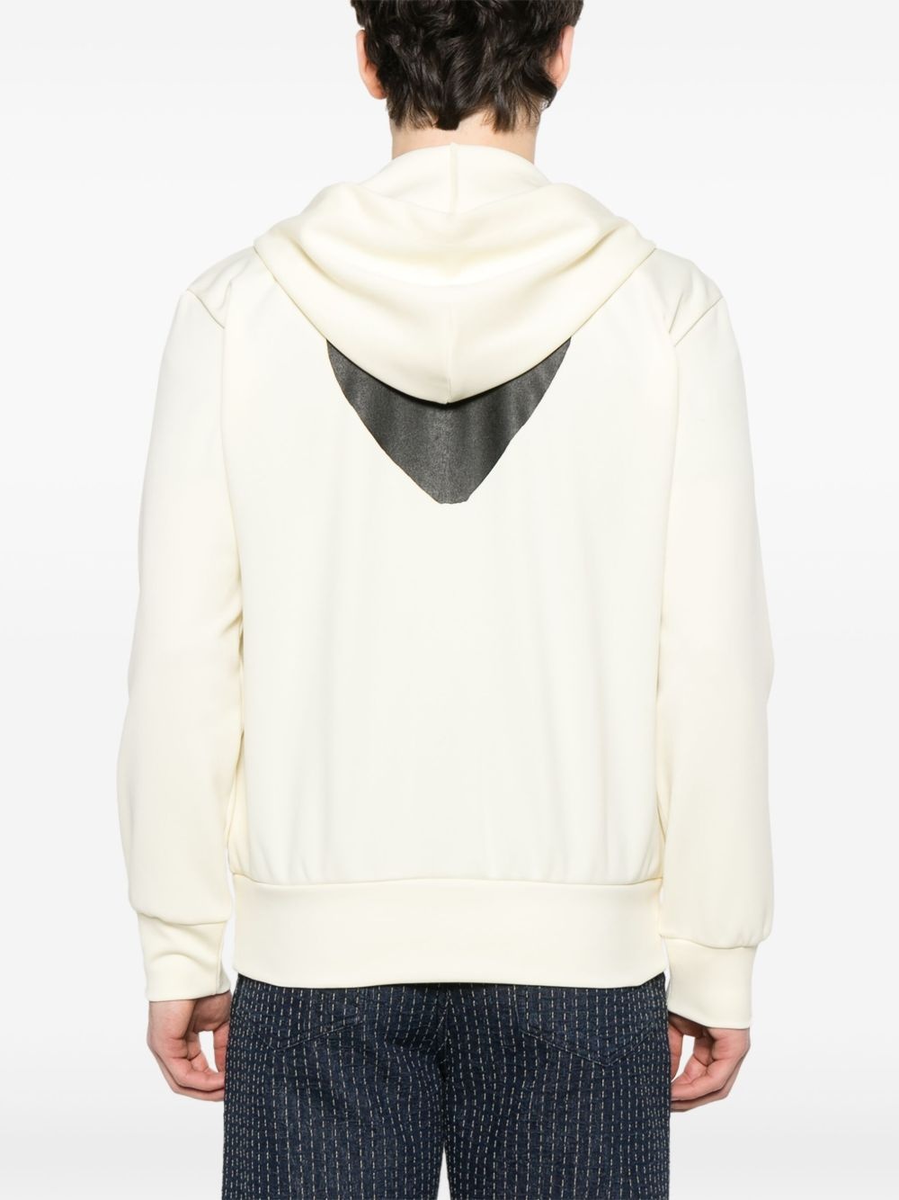 large heart-print zip-up hoodie - 4