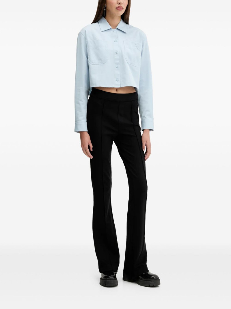 HUGO heart-embroidered pocketed shirt outlook