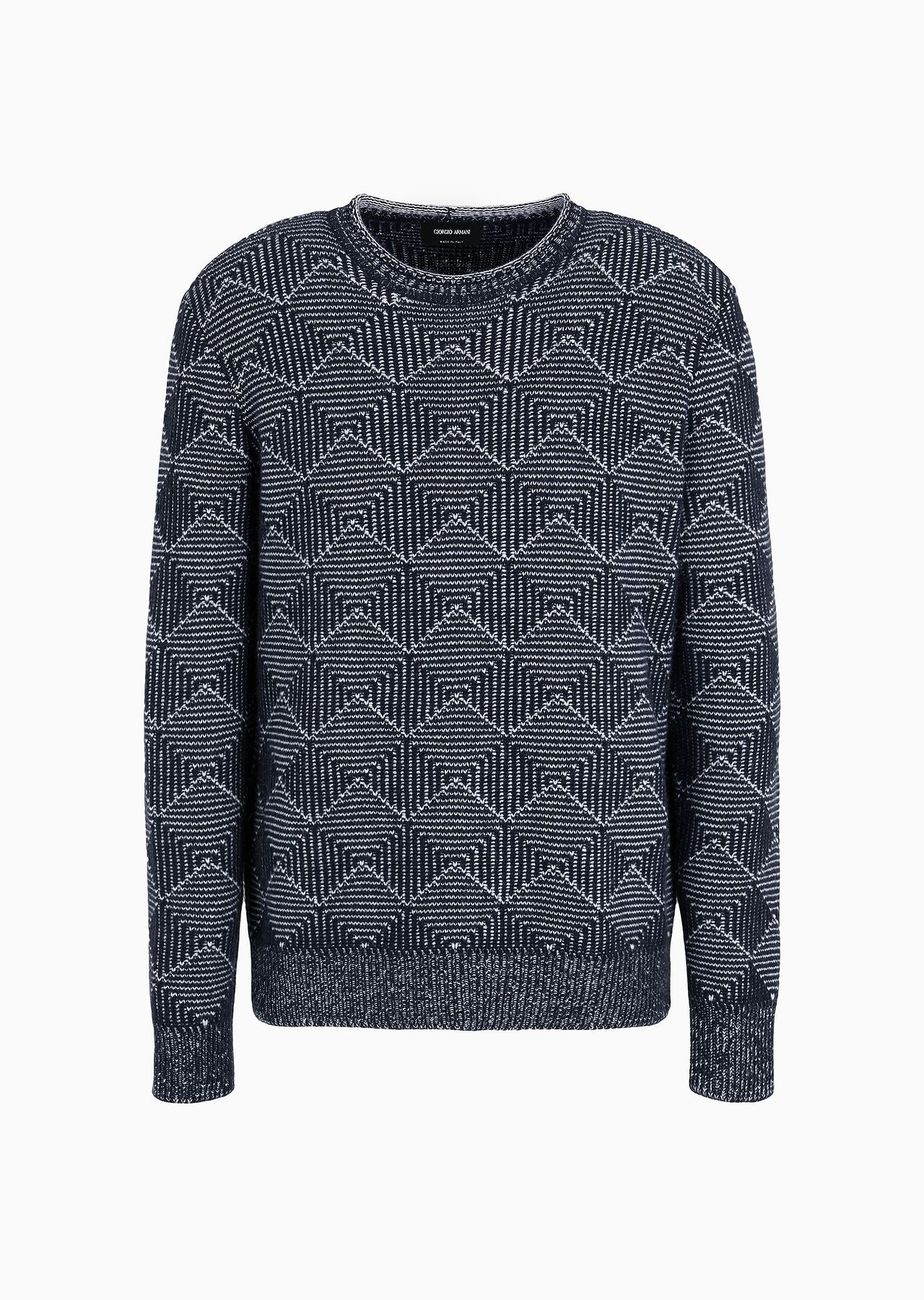 Jacquard cashmere crew-neck jumper - 1