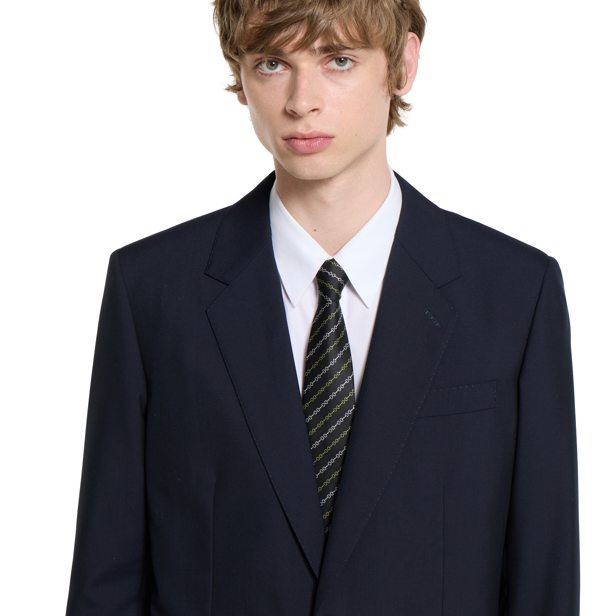 Horsebit silk jacquard tie - 3