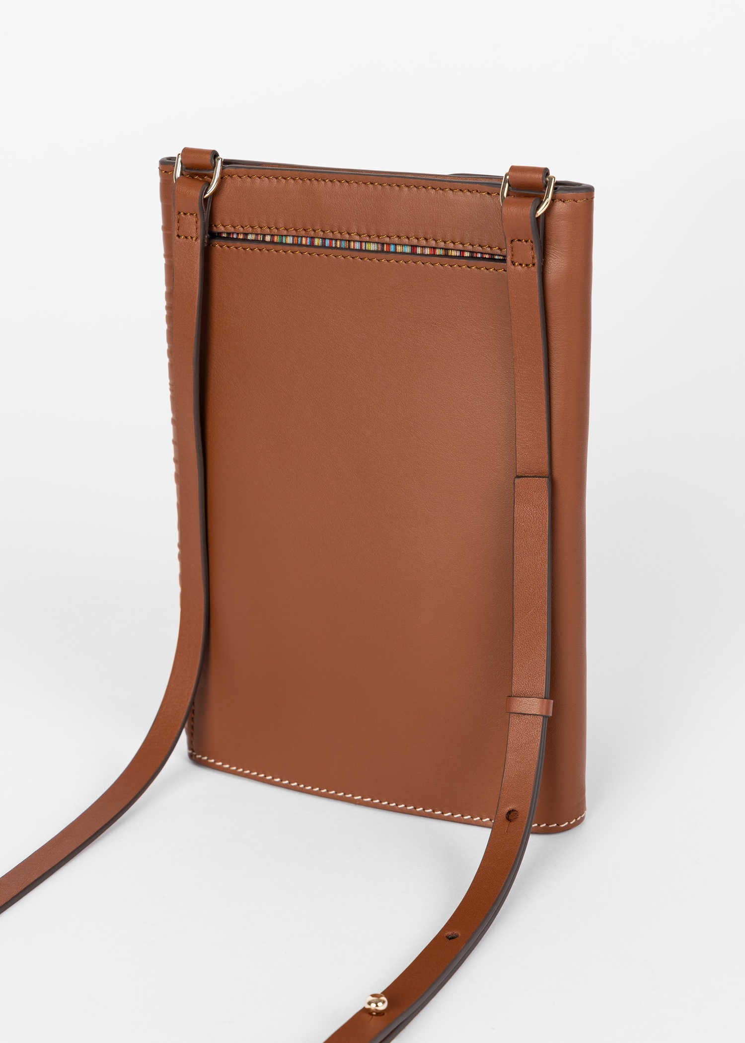 Tan Leather Cross-Body Bag - 4