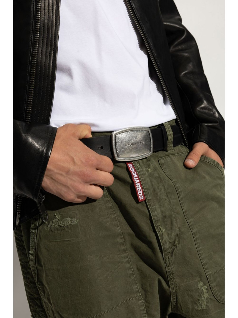DSQUARED2 logo-engraved leather belt outlook