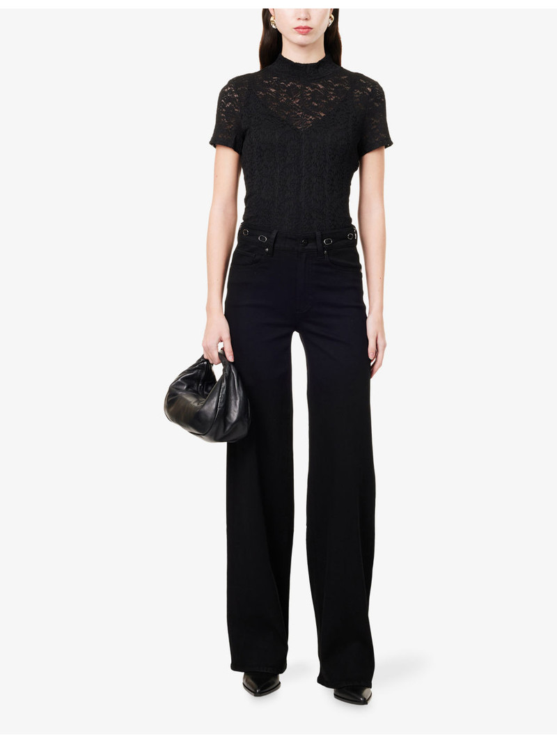 PAIGE Sasha Wide-Leg Stretch-Denim Jeans outlook