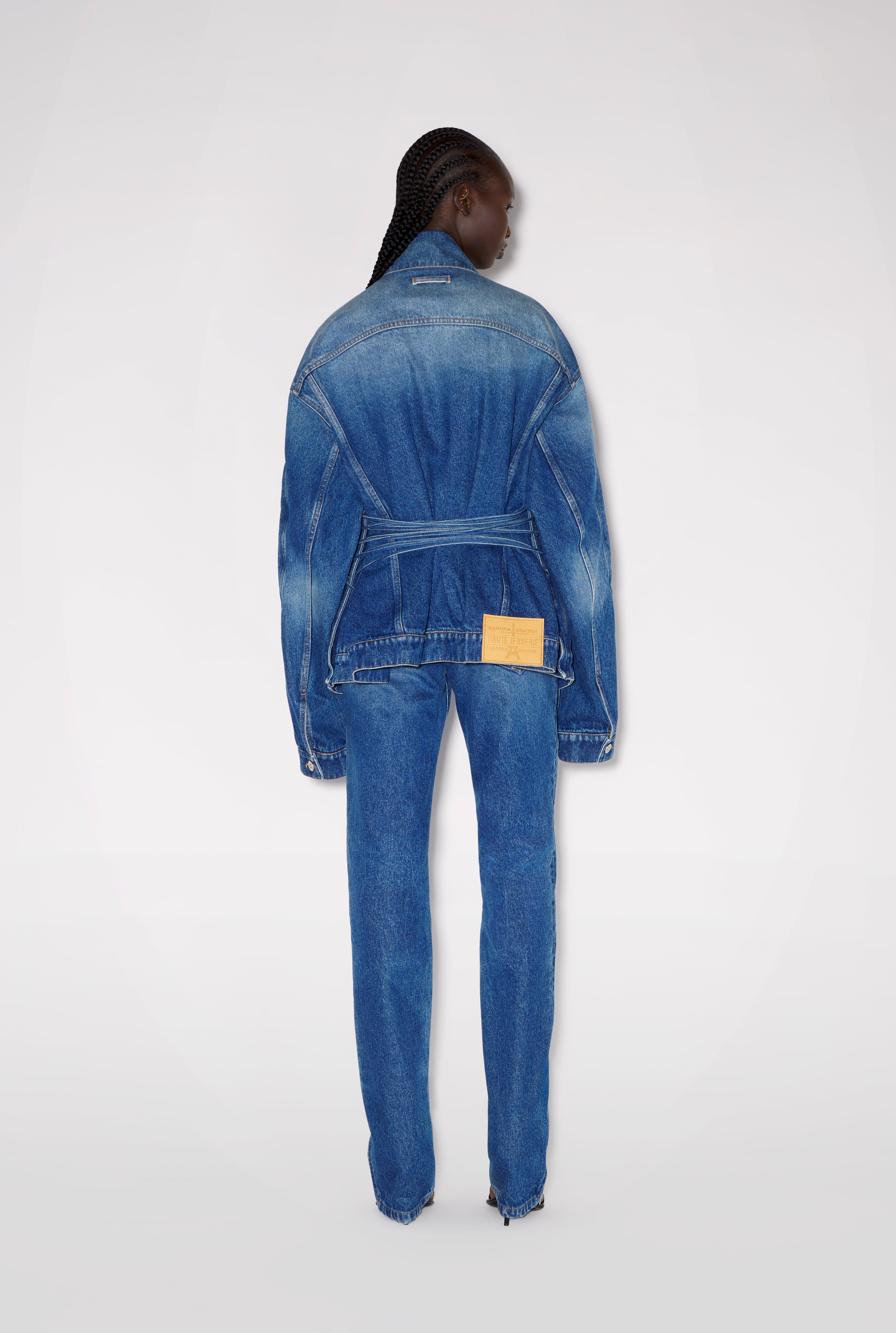 THE BLUE LACE-UP DENIM JACKET - 2