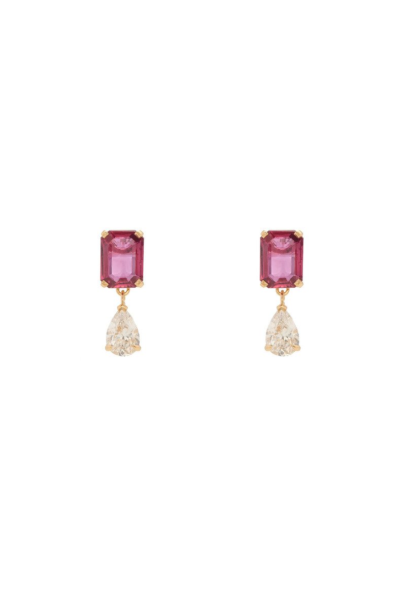 Earrings in Ruby & Diamonds 1