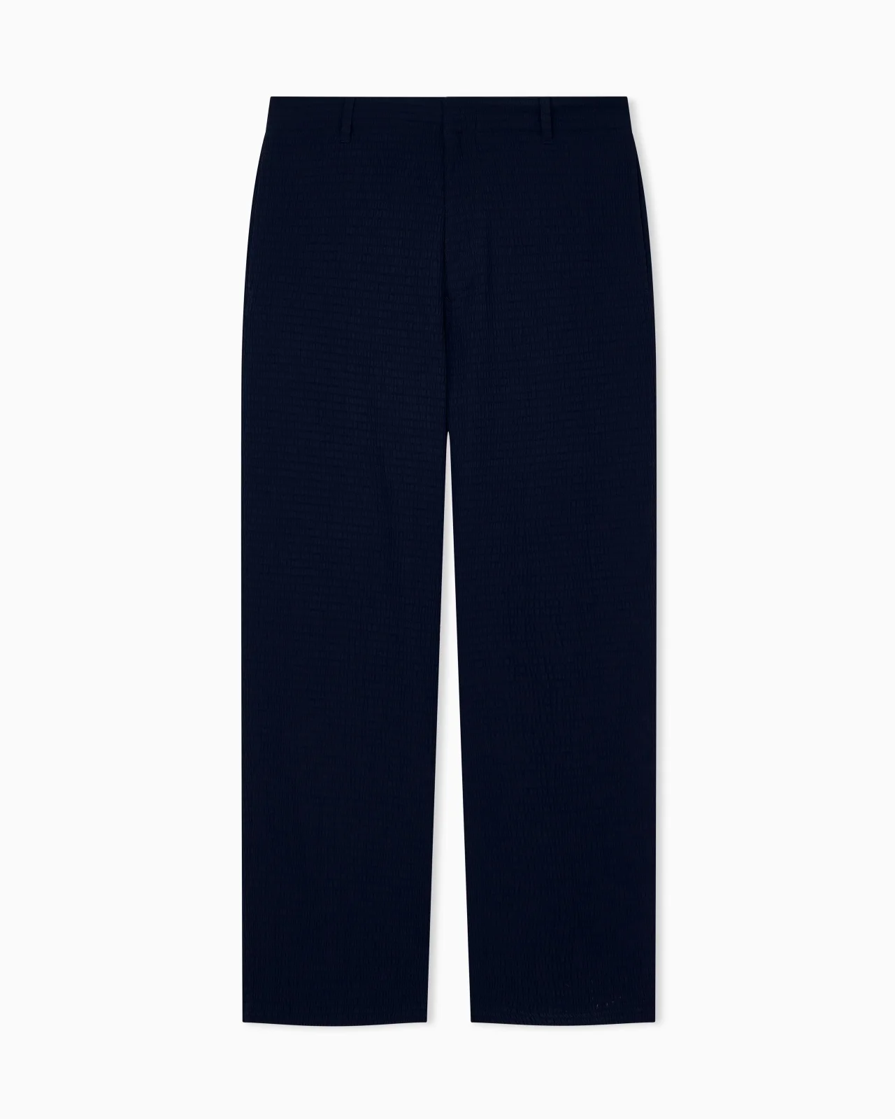 TROUSER OVERSIZED FIT IN VISCOSE AND CUPRO SEERSUCKER - 1
