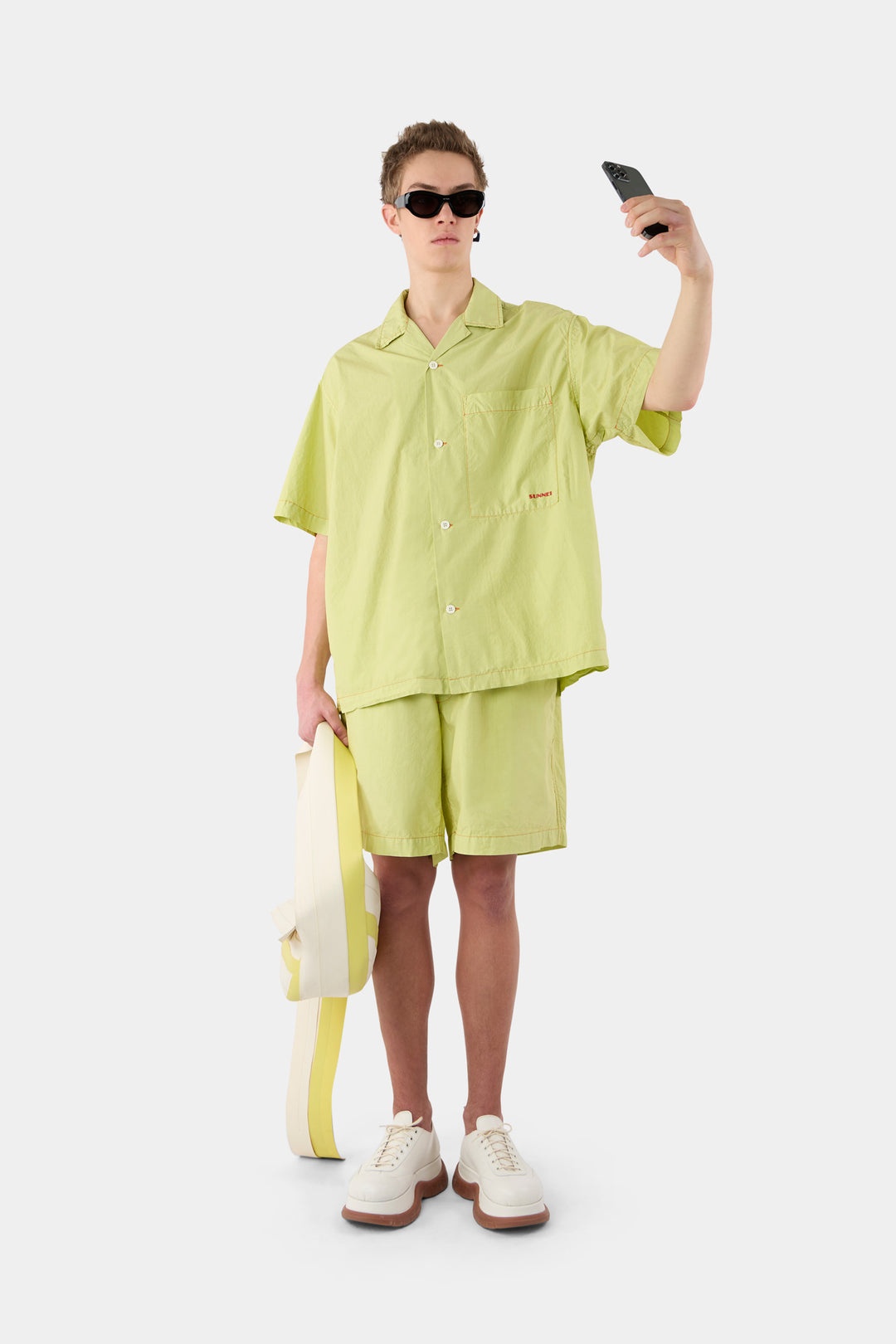 SHORT SLEEVE SHIRT / apple green - 4