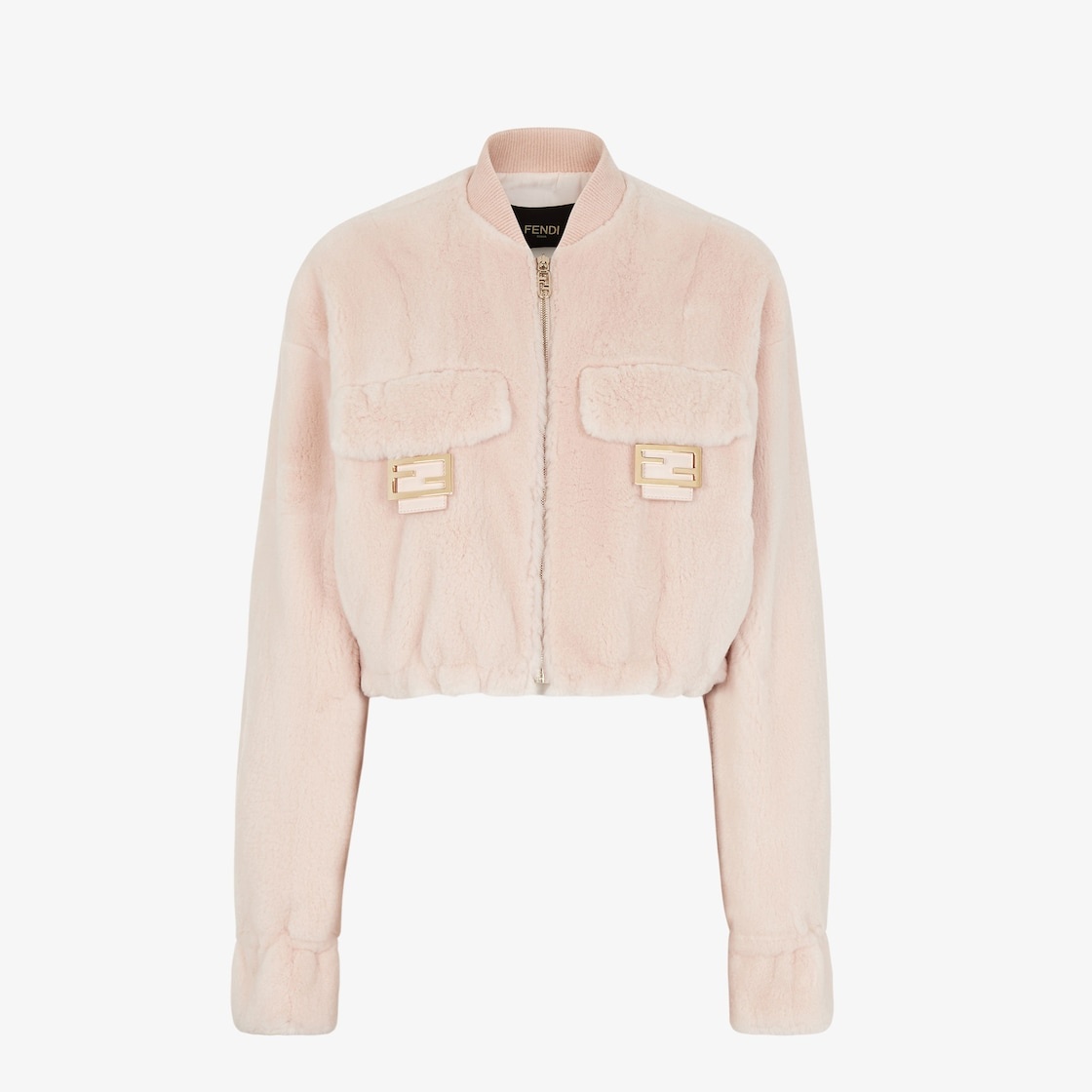 Pink mink bomber jacket - 1