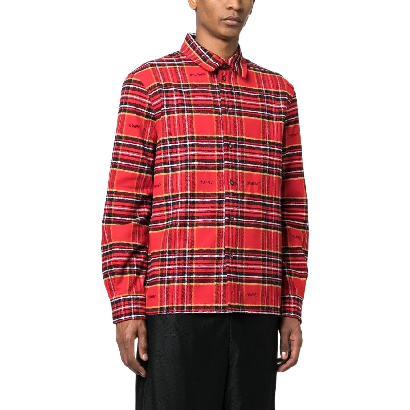 Off-White Plaid Flannel Shirt OMGA227S23FAB0012510 - 3