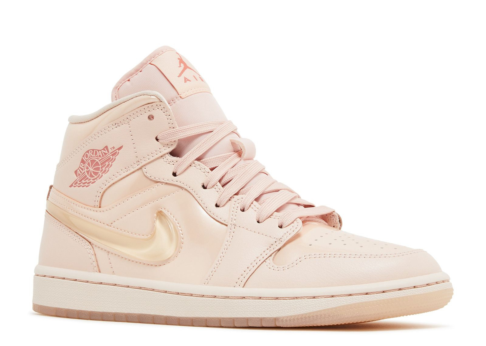 WMNS JORDAN 1 MID 'PINK PATENT JEWEL SWOOSH' - 2