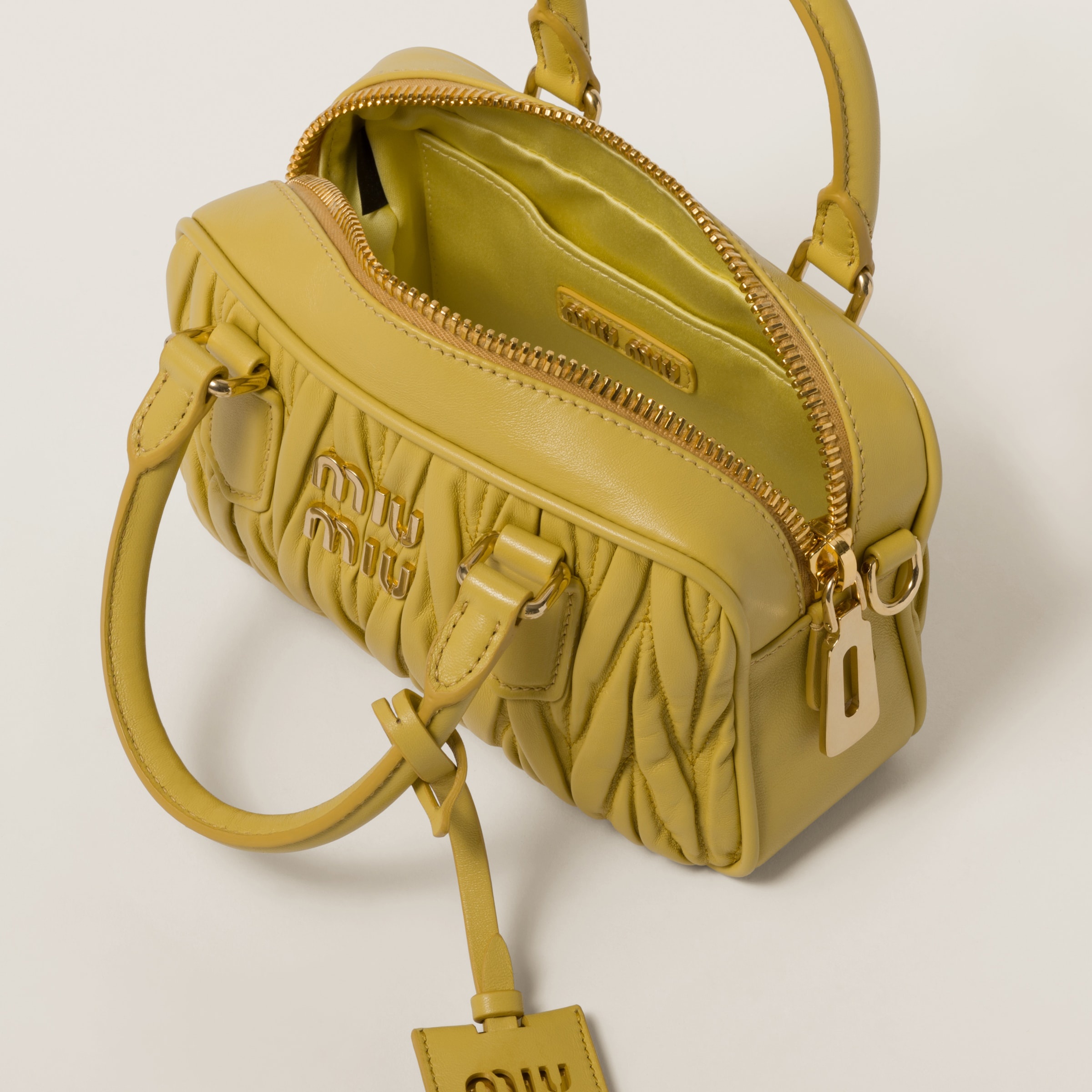 Miu Miu Matelassé nappa leather top-handle bag | REVERSIBLE