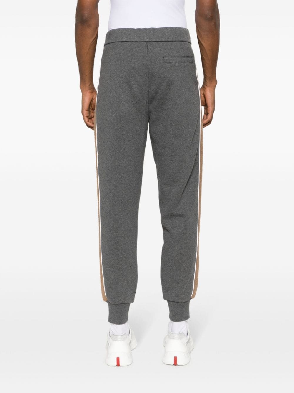 stripe-detail fleece track pants - 4