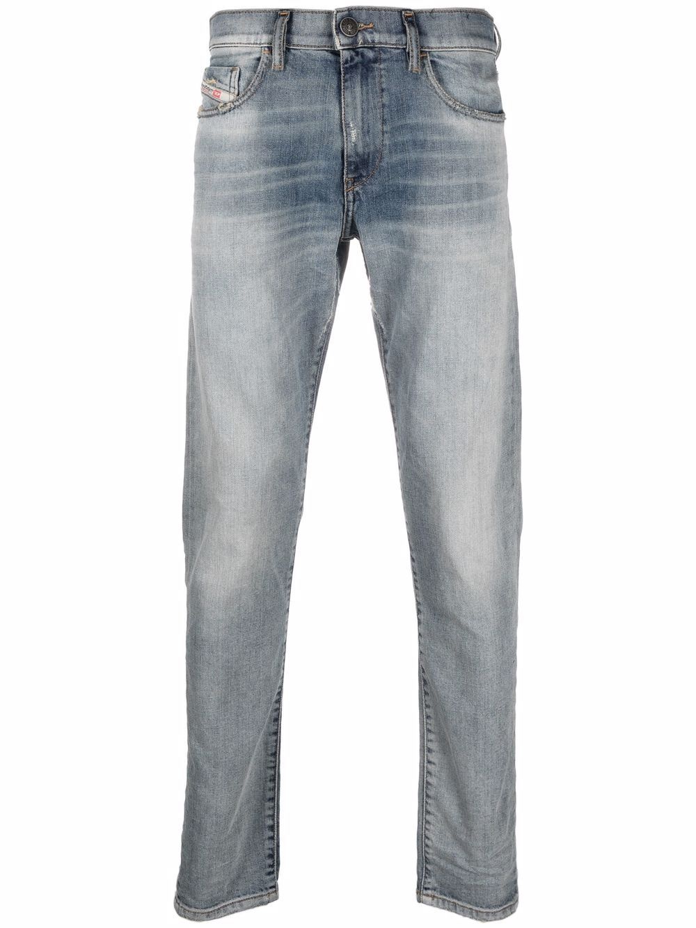 faded slim-fit jeans - 1