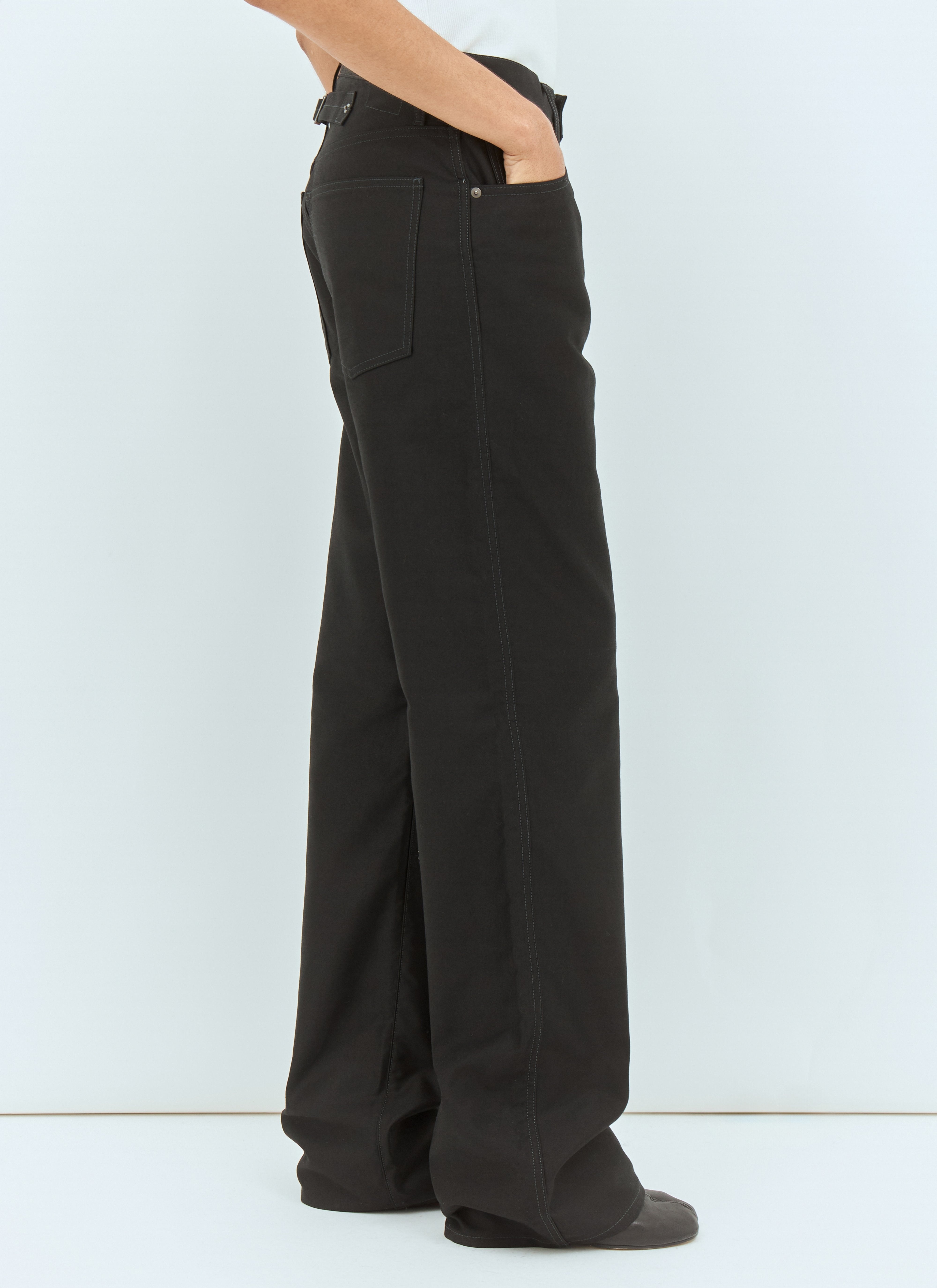 Maison Margiela Women Straight-Leg Coated Jeans - 4