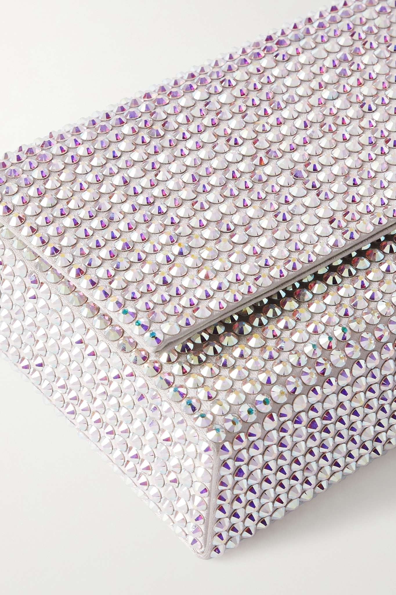 Amini Paloma crystal-embellished satin clutch - 4